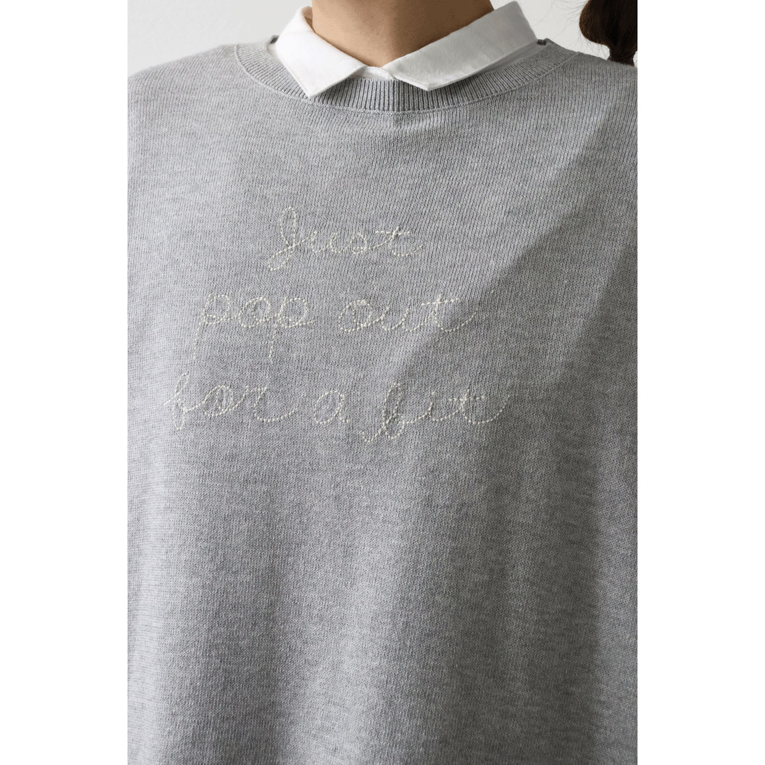 cloudnine ノンノ ロゴ刺繍入りニットプルオーバー - 画像4