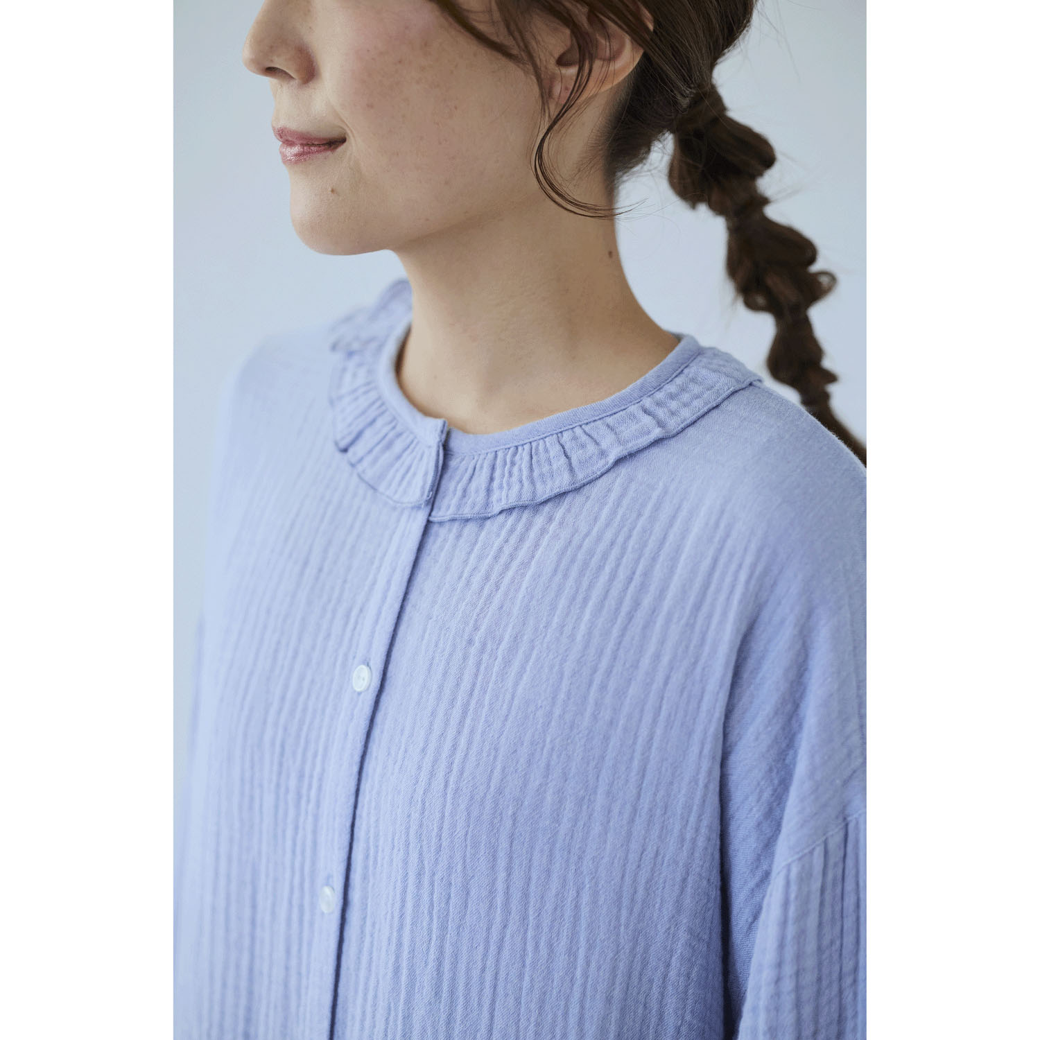 cloudnine ノンノ コットンダブルガーゼ前開きワンピース - 画像11