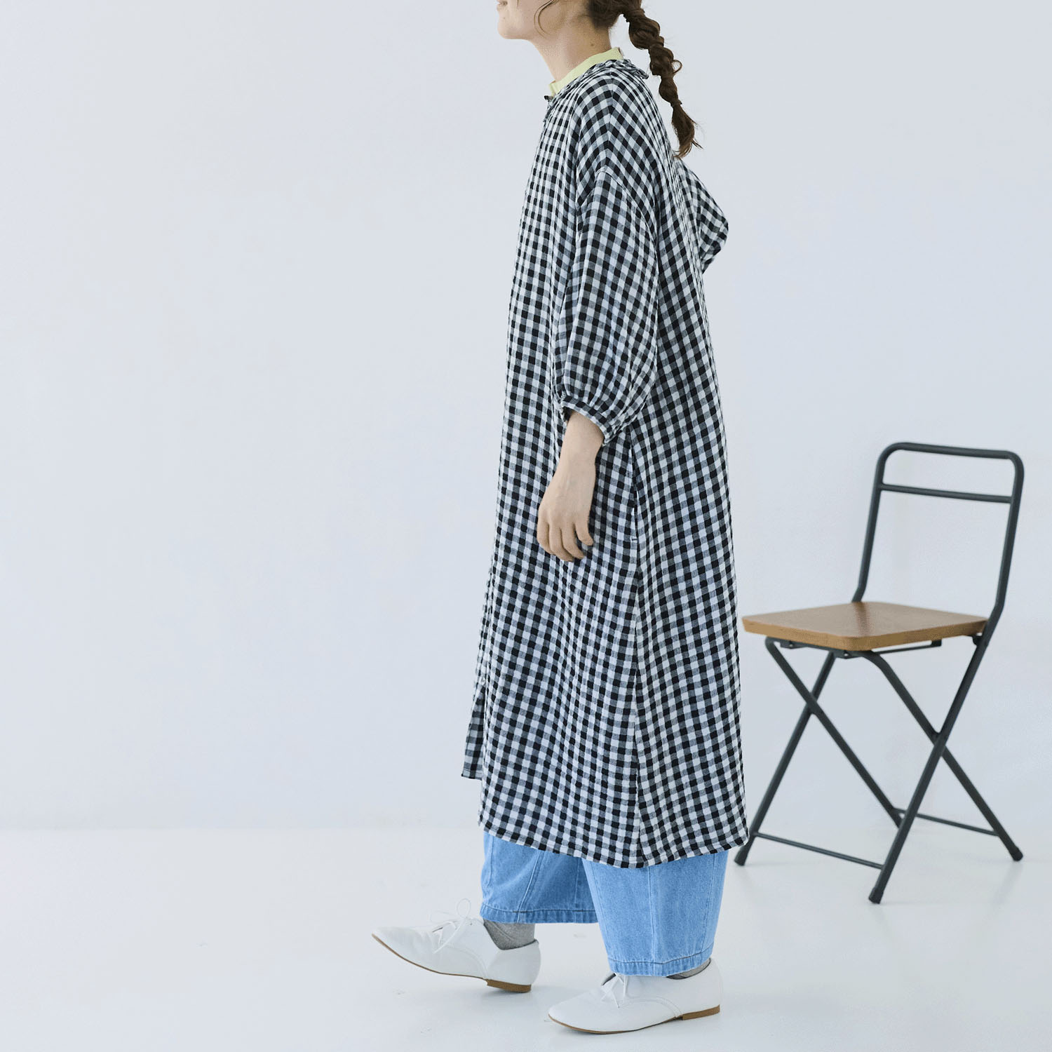 cloudnine ノンノ コットンダブルガーゼ前開きワンピース - 画像13