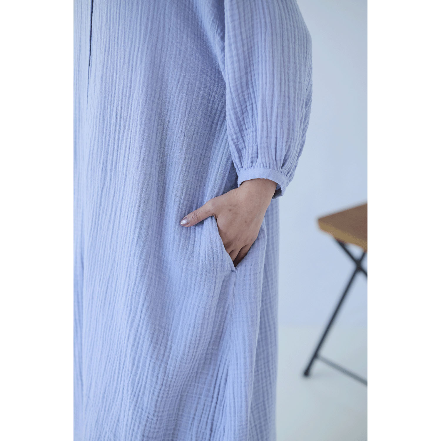 cloudnine ノンノ コットンダブルガーゼ前開きワンピース - 画像8