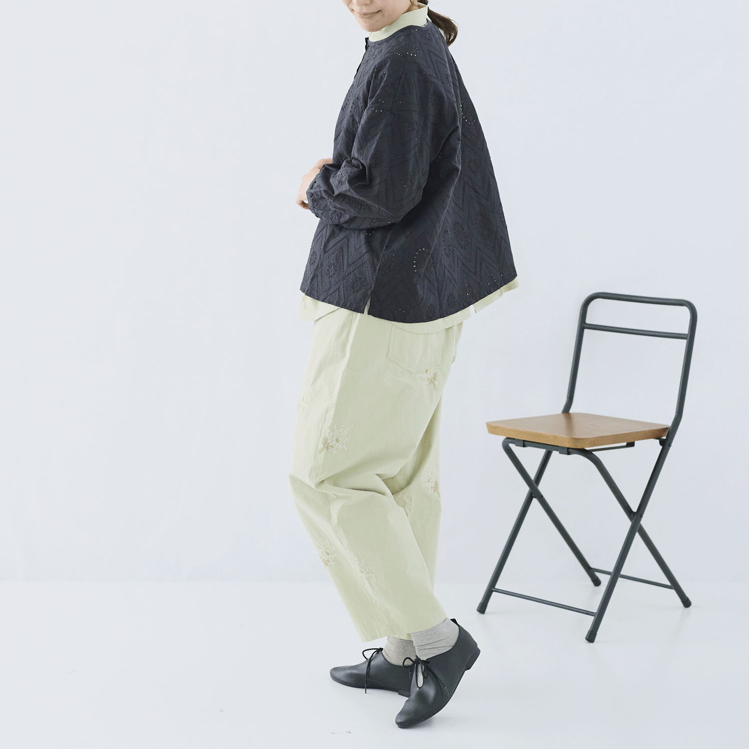 cloudnine ノンノ 60sコットン生地 総レース 9分袖 ショート丈アウター - 画像10