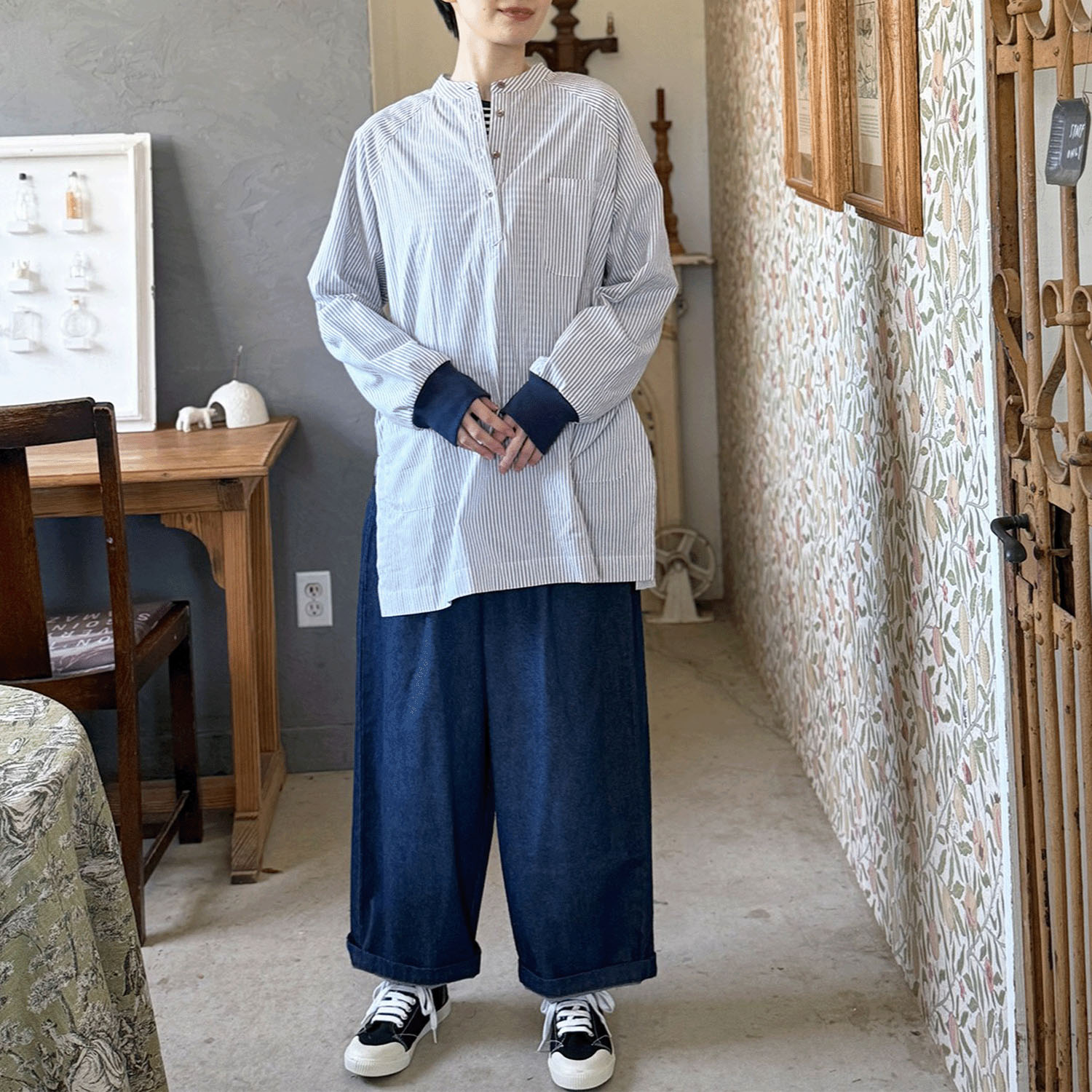 cloudnine ノンノ コットンブロード柄 かっぽう着 - 画像3