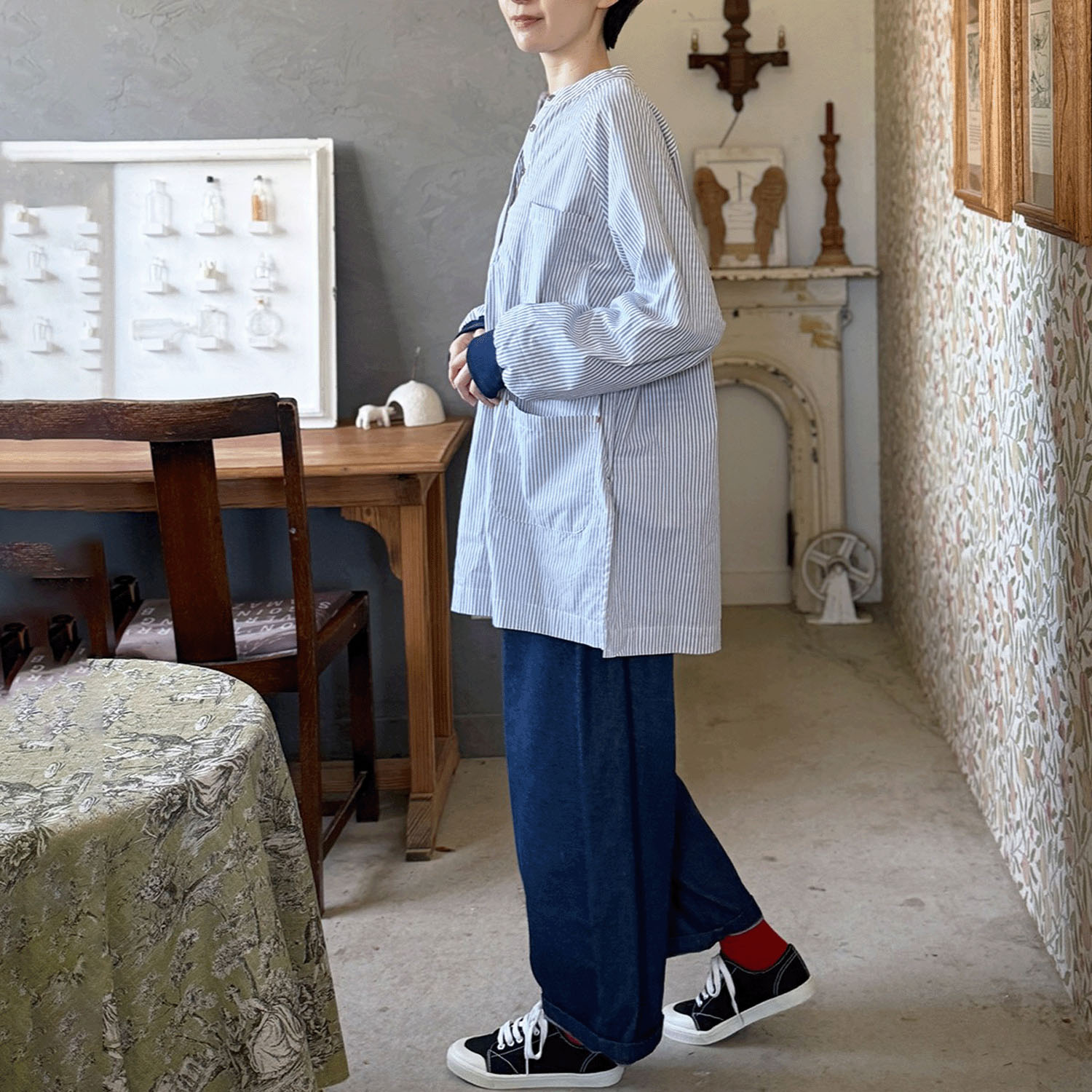 cloudnine ノンノ コットンブロード柄 かっぽう着 - 画像5