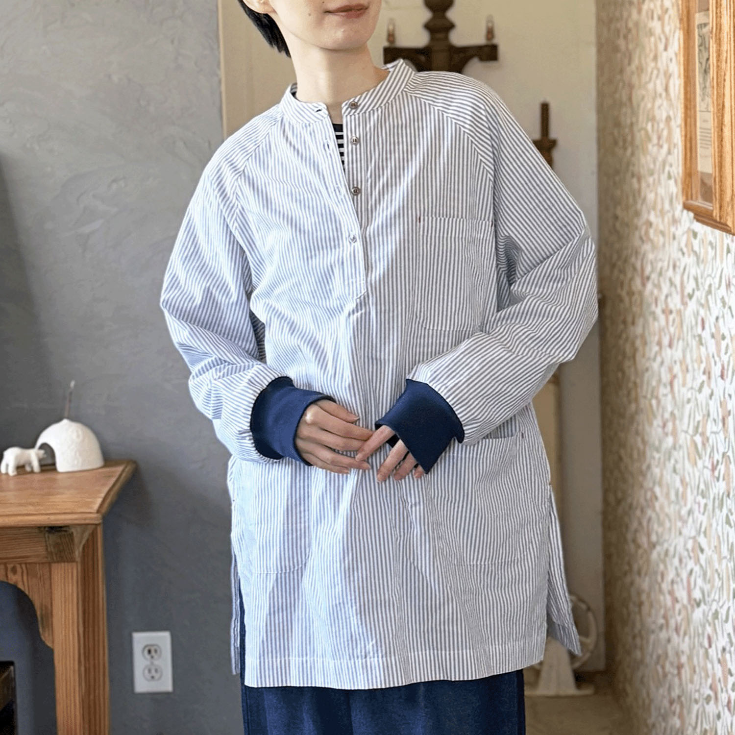 cloudnine ノンノ コットンブロード柄 かっぽう着 - 画像8