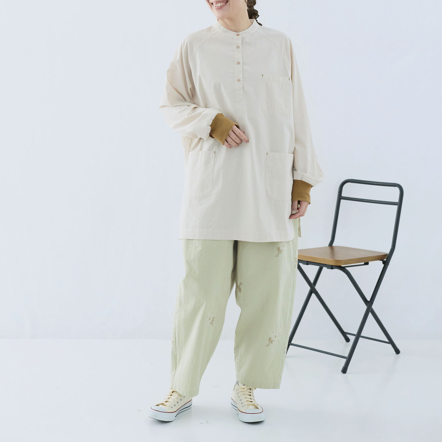 cloudnine ノンノ コットンブロード柄 かっぽう着 - 画像9