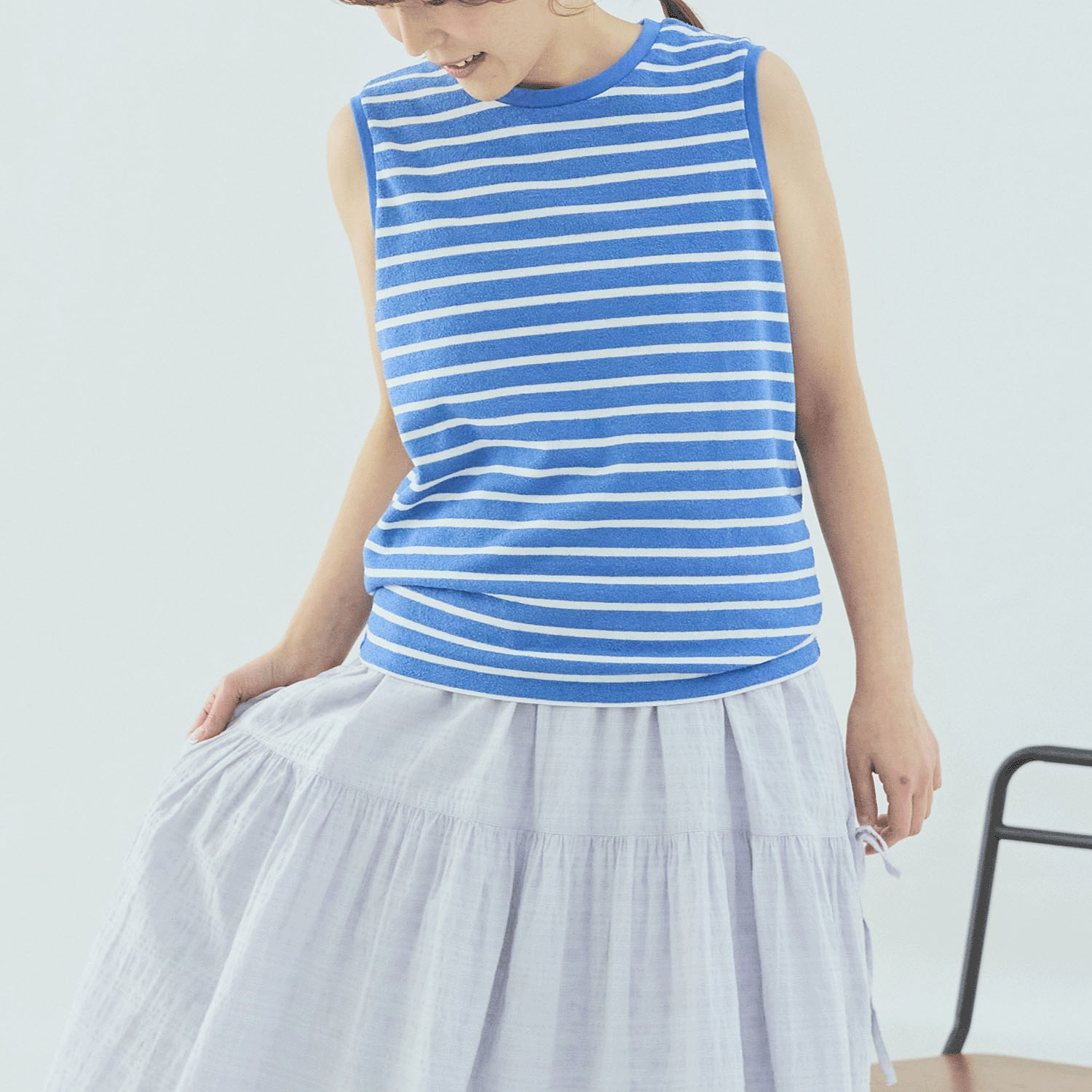 cloudnine ノンノ 染ブークレボーダータンクトップ - 画像1