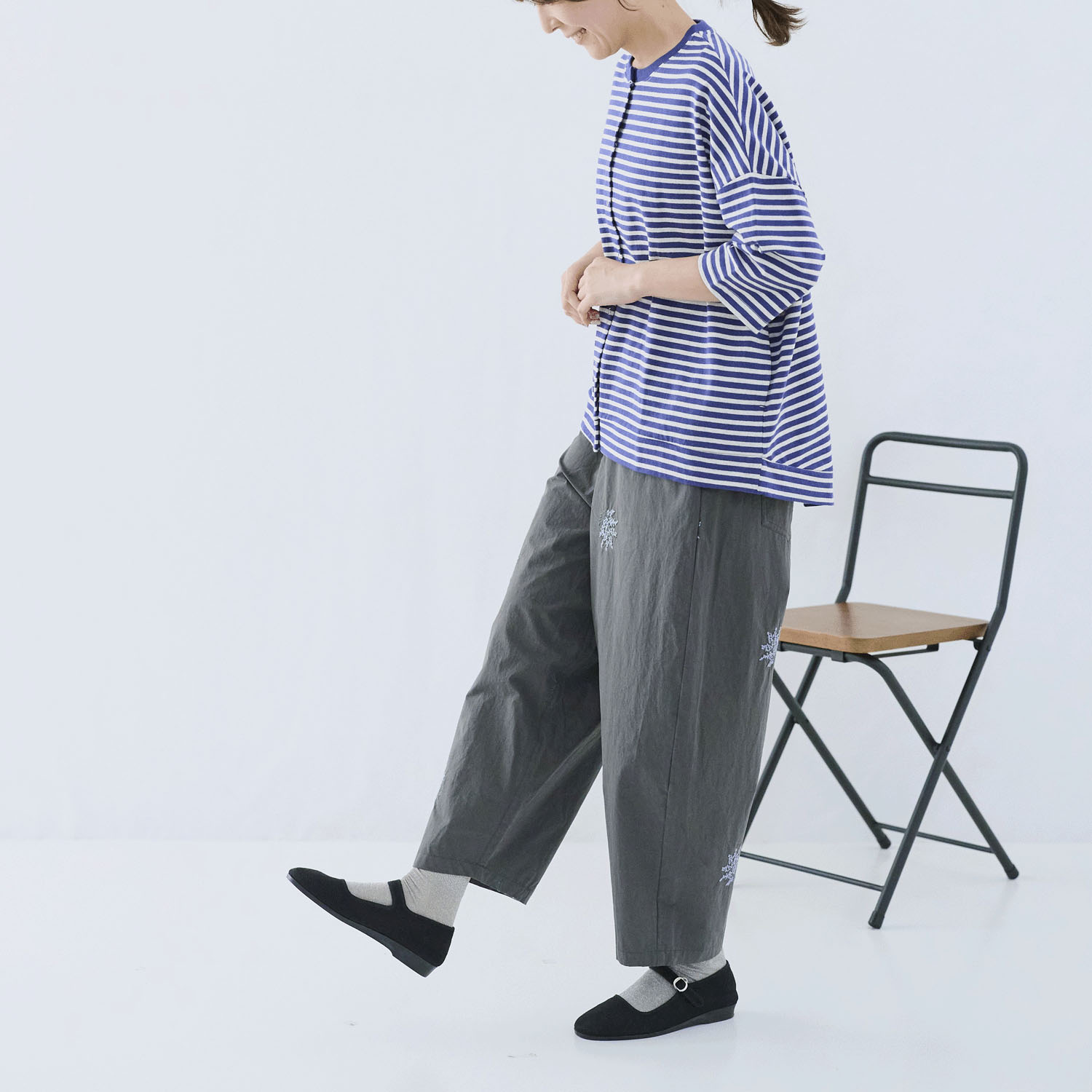 cloudnine ノンノ UV加工 ボーダー6分袖カーディガン - 画像20