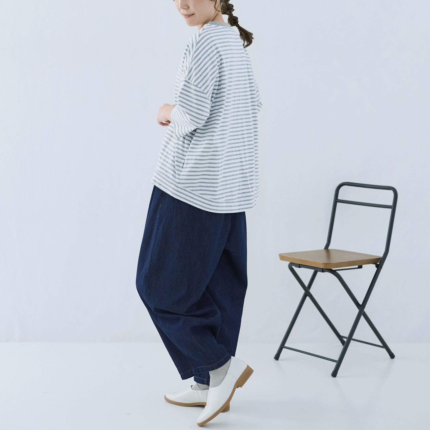 cloudnine ノンノ UV加工 ボーダー6分袖カーディガン - 画像4