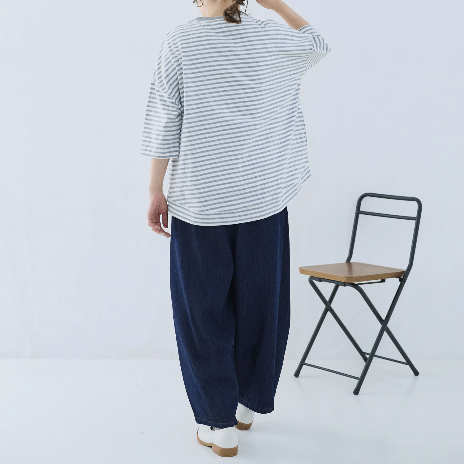 cloudnine ノンノ UV加工 ボーダー6分袖カーディガン - 画像5