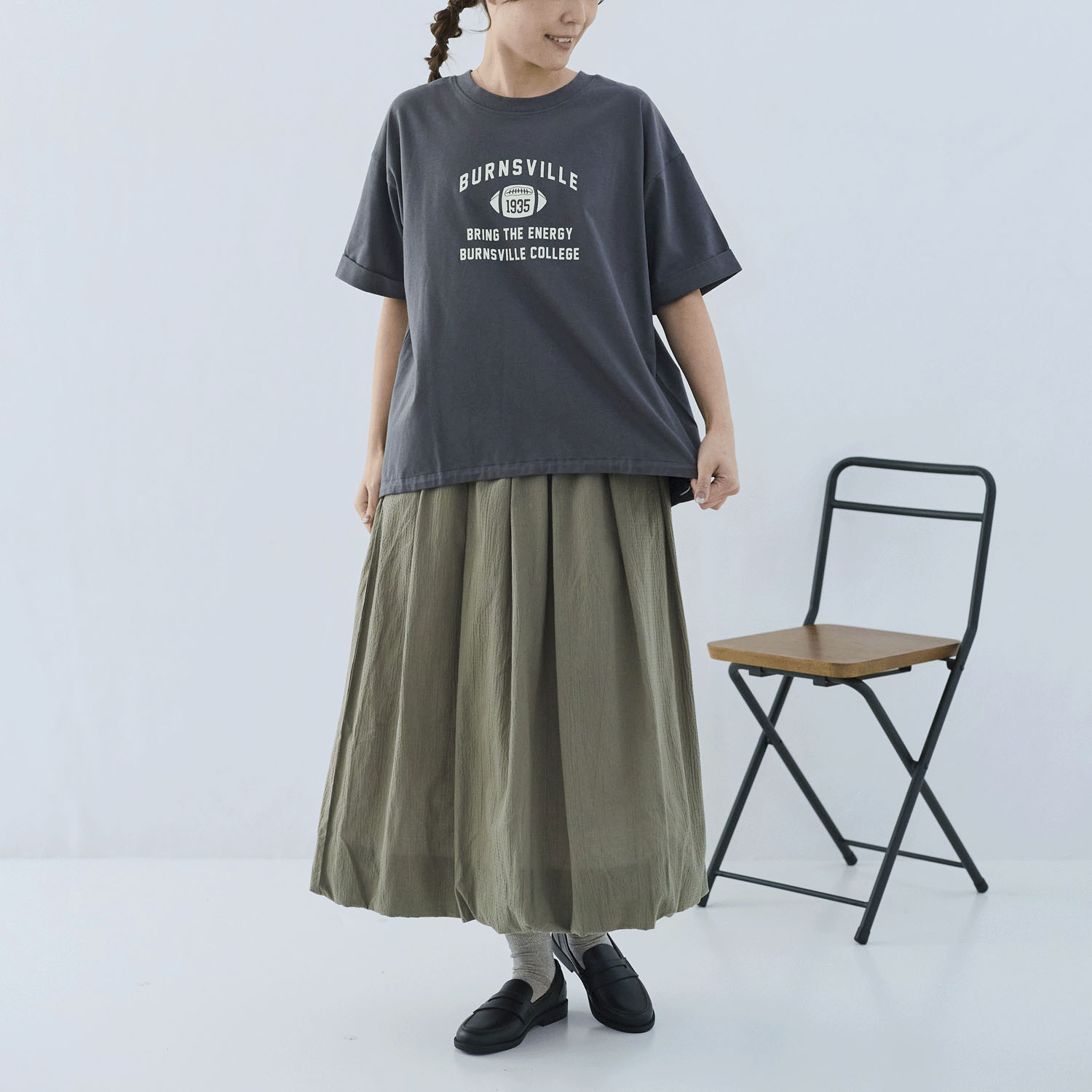 cloudnine ノンノ カレッジロゴ半袖カットソー - 画像2