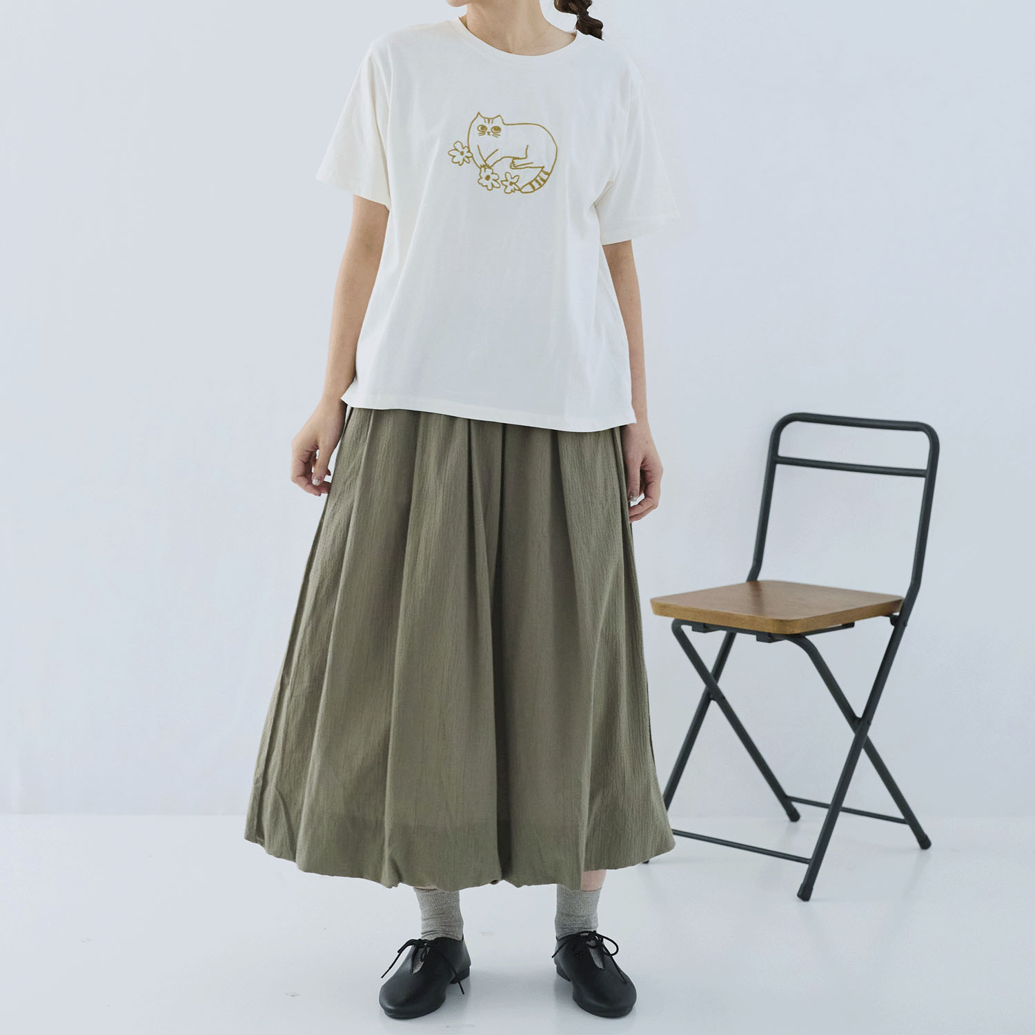 cloudnine ノンノ 猫刺繍半袖カットソー - 画像11