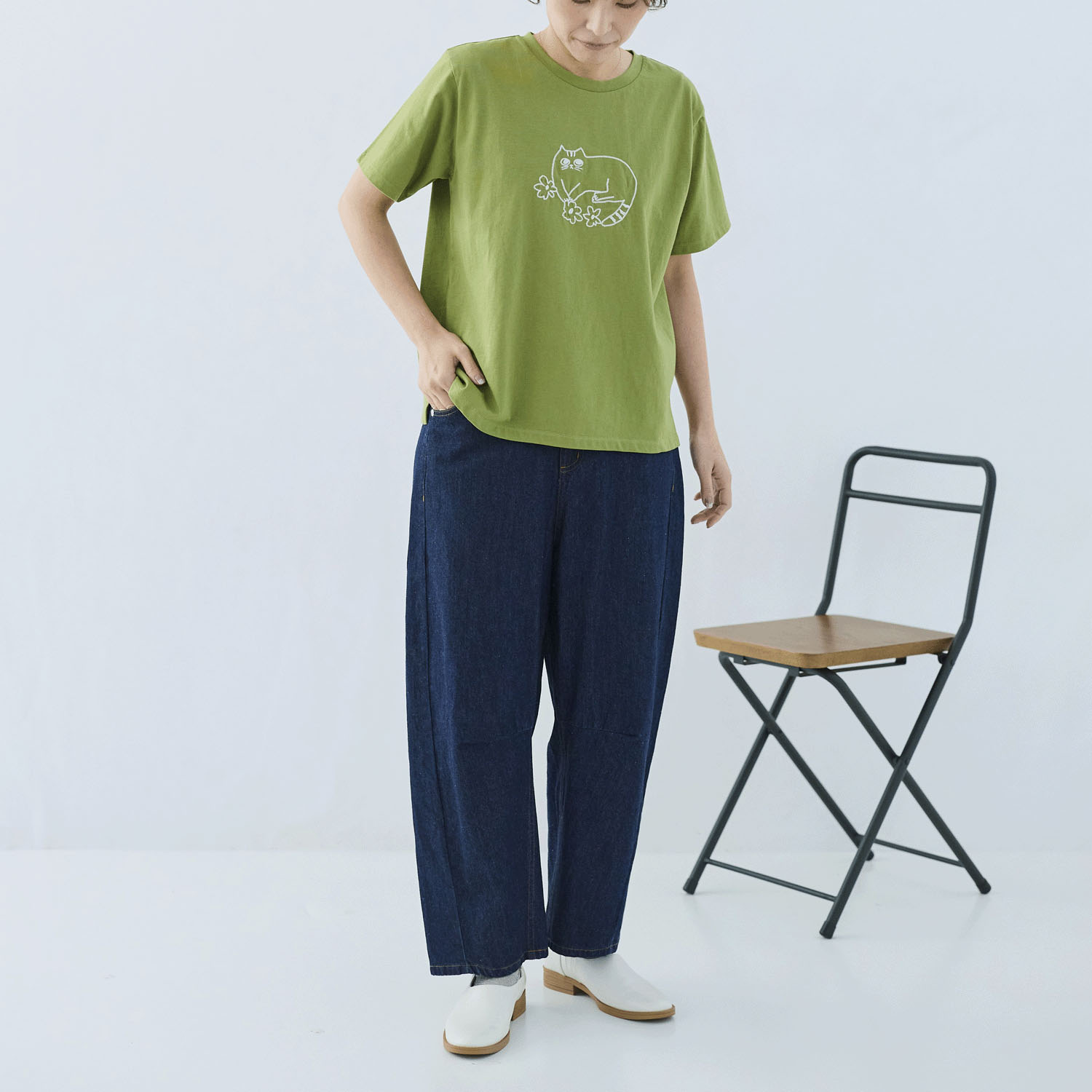 cloudnine ノンノ 猫刺繍半袖カットソー - 画像15