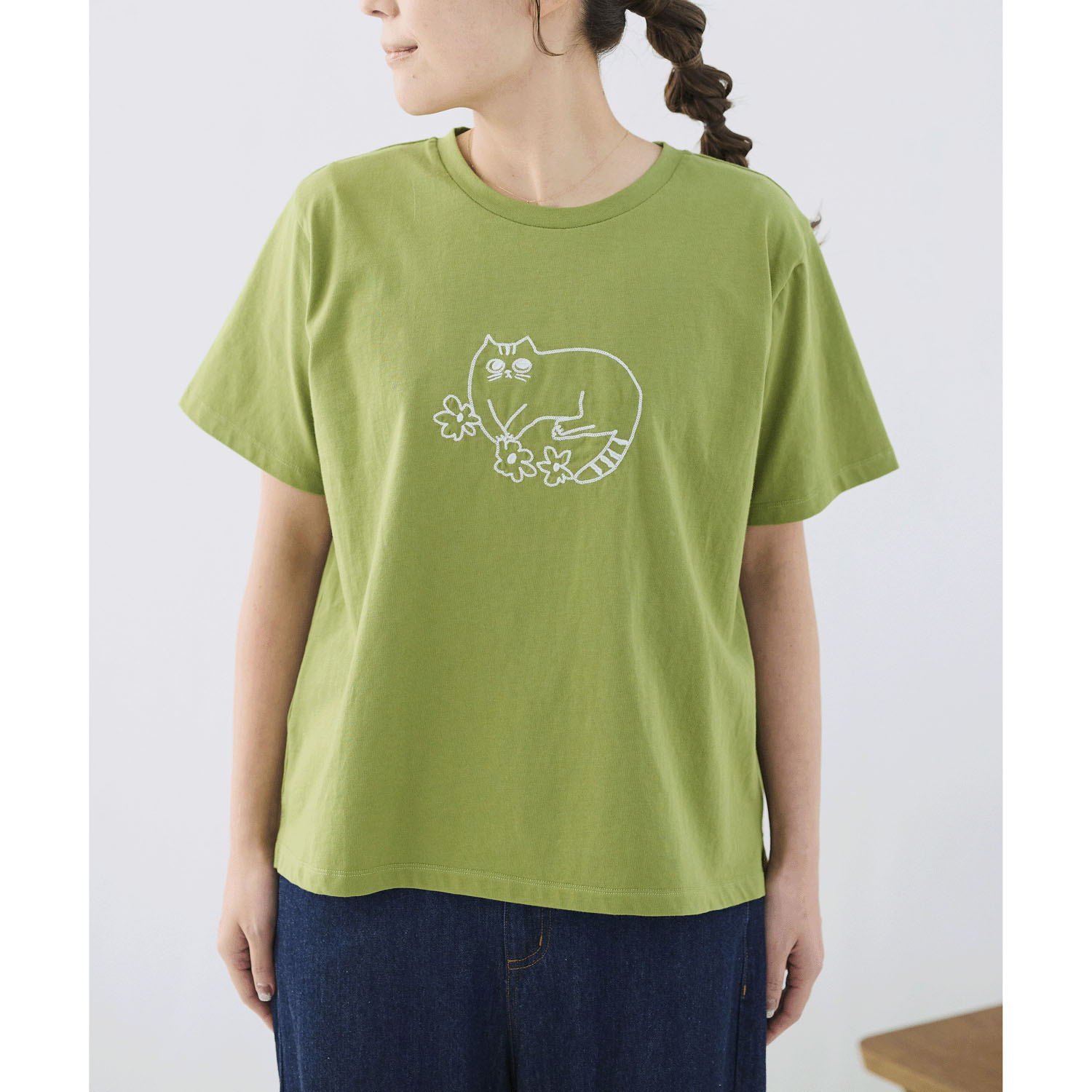 cloudnine ノンノ 猫刺繍半袖カットソー - 画像18