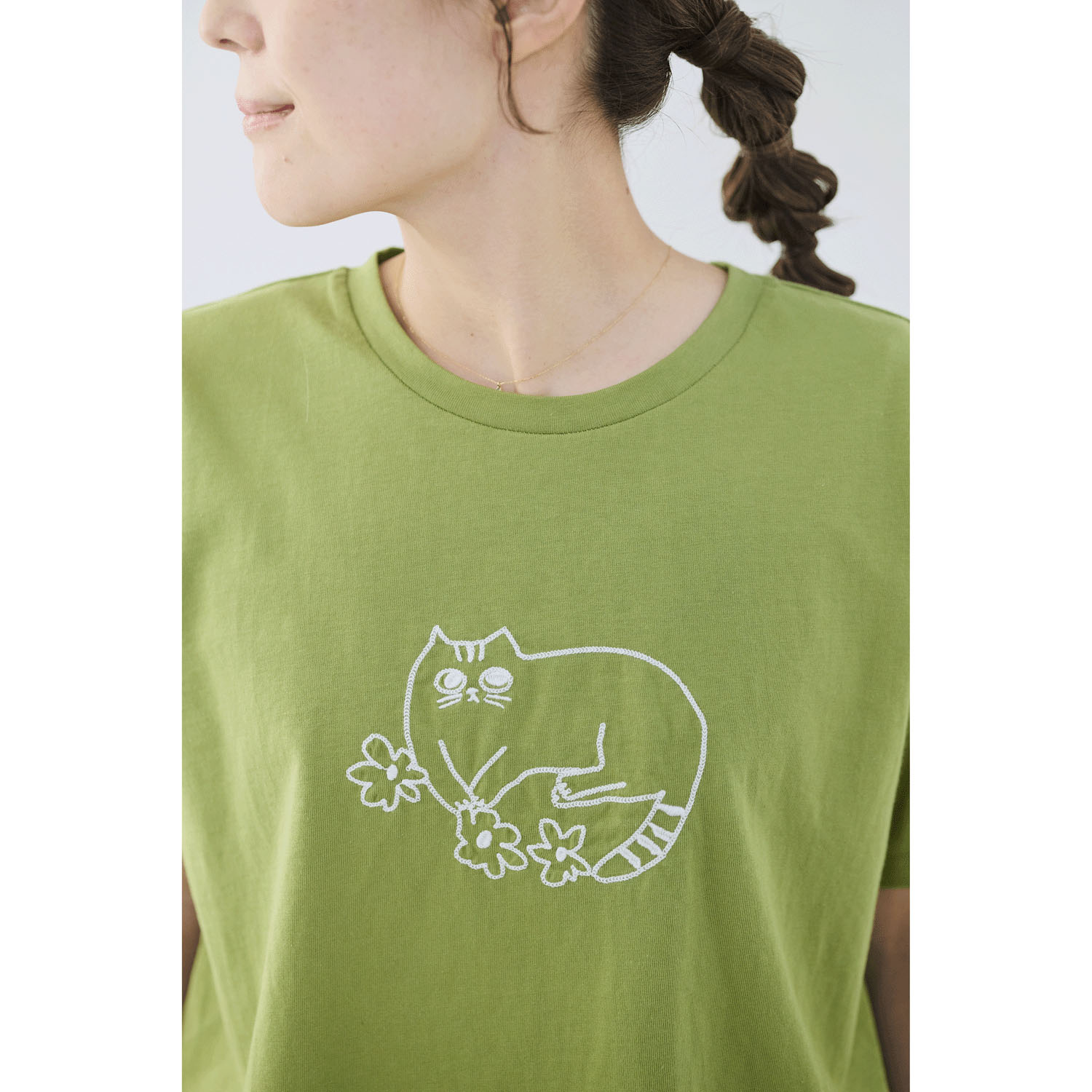 cloudnine ノンノ 猫刺繍半袖カットソー - 画像19