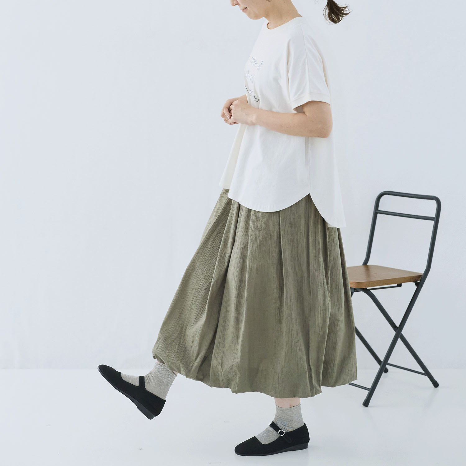 cloudnine ノンノ ロゴ刺繍フレンチスリーブカットソー - 画像4