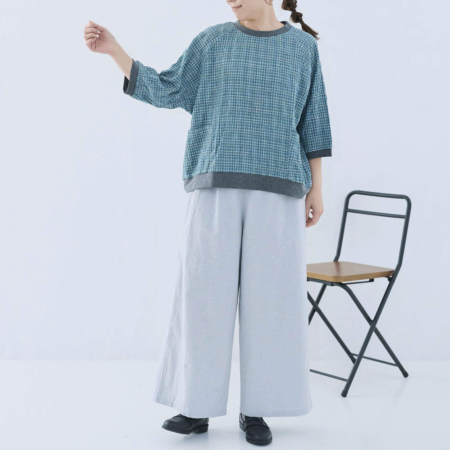 cloudnine ノンノ  チェック柄プルオーバーブラウス - 画像15