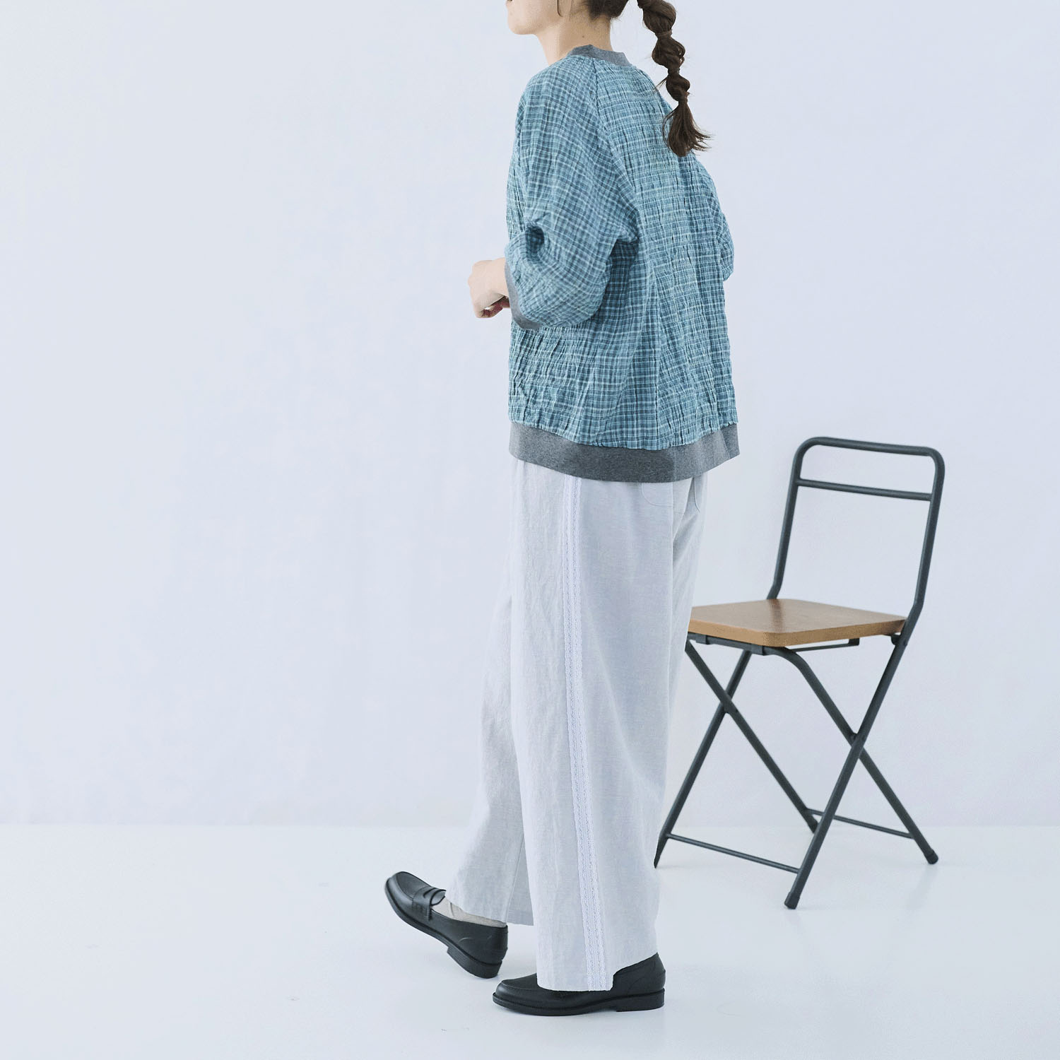 cloudnine ノンノ  チェック柄プルオーバーブラウス - 画像16