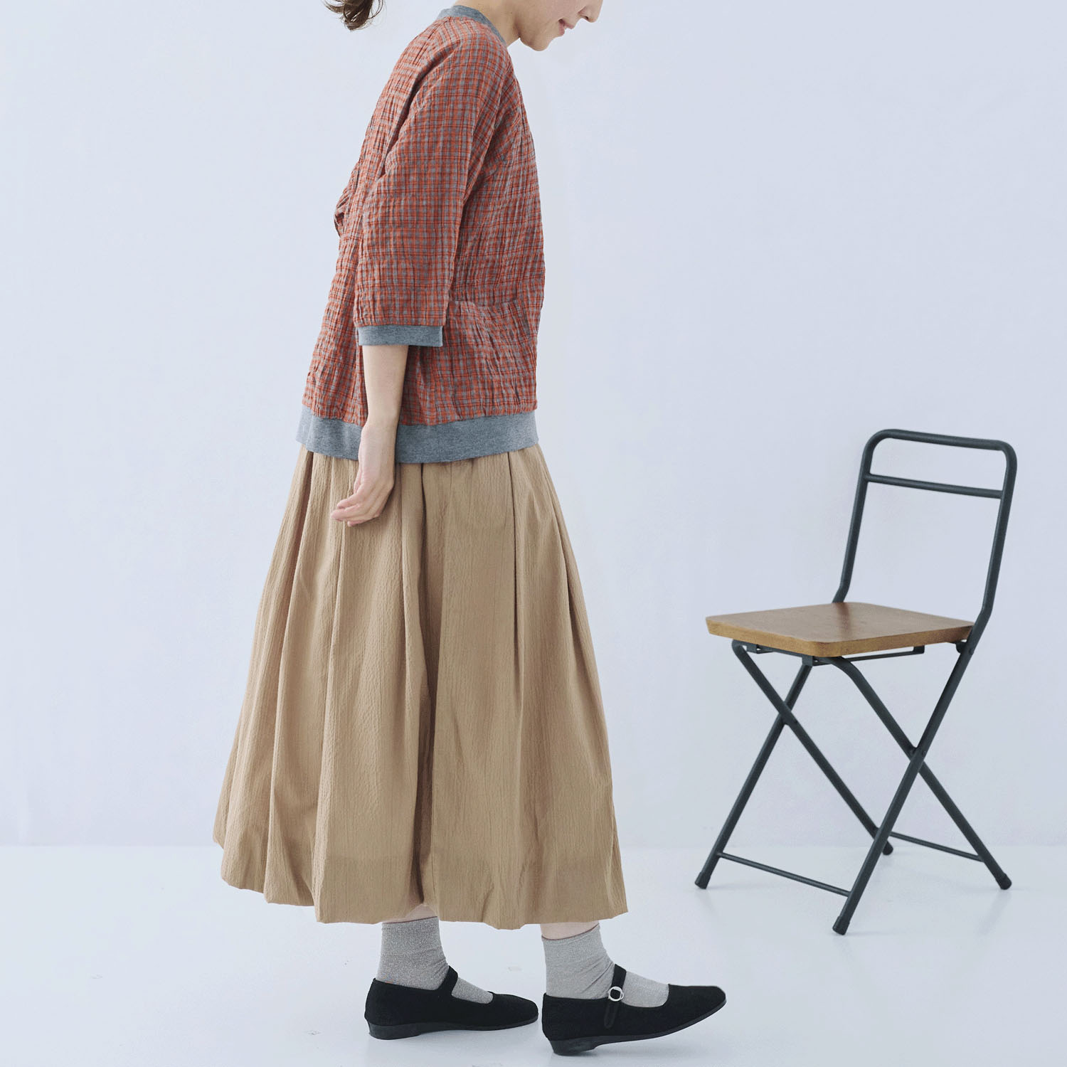 cloudnine ノンノ  チェック柄プルオーバーブラウス - 画像6