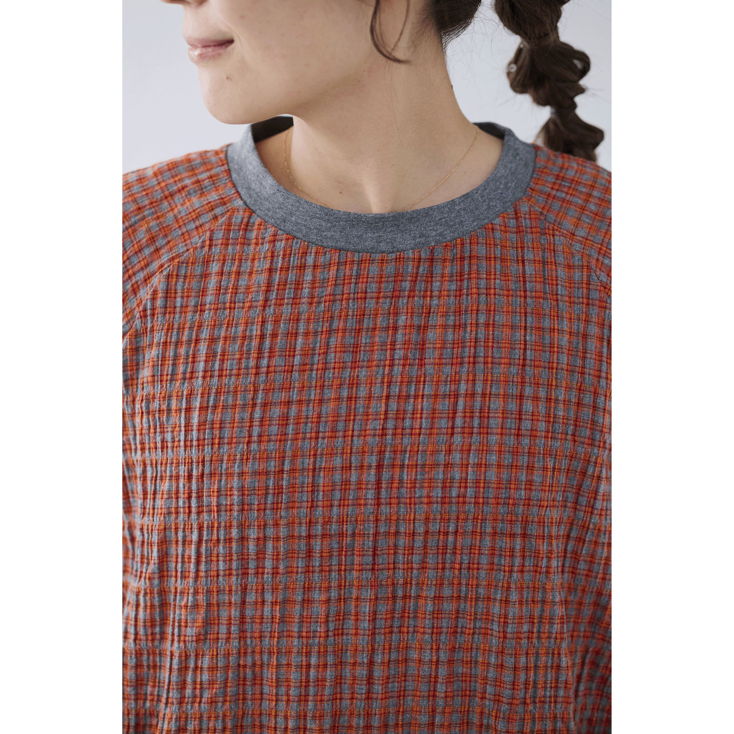 cloudnine ノンノ  チェック柄プルオーバーブラウス - 画像8