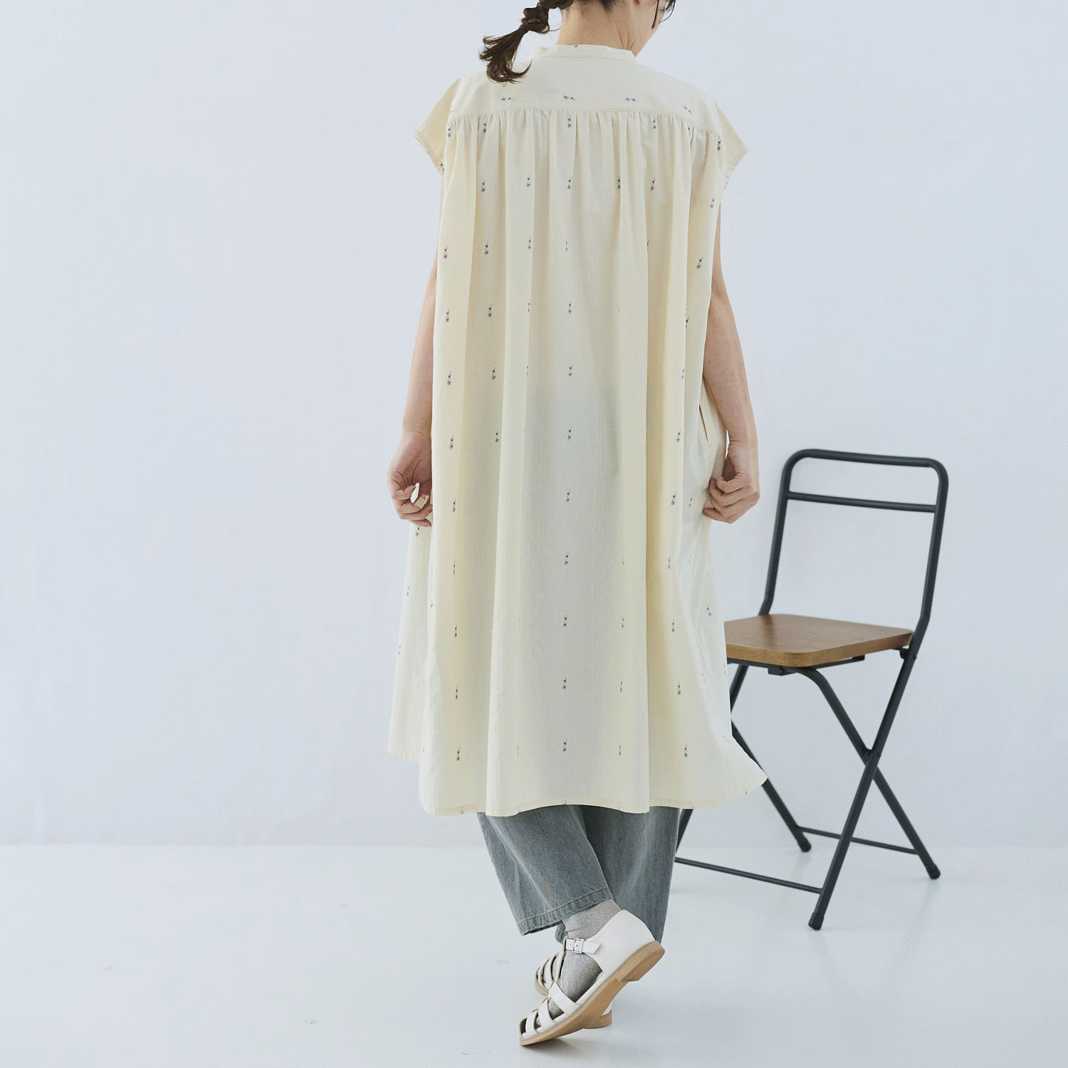 cloudnine ノンノ コットンジャカード花柄ワンピース - 画像4