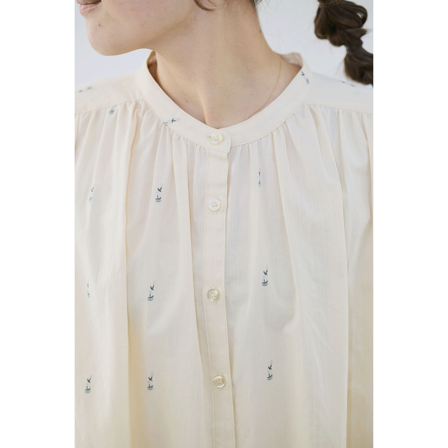 cloudnine ノンノ コットンジャカード花柄ワンピース - 画像5