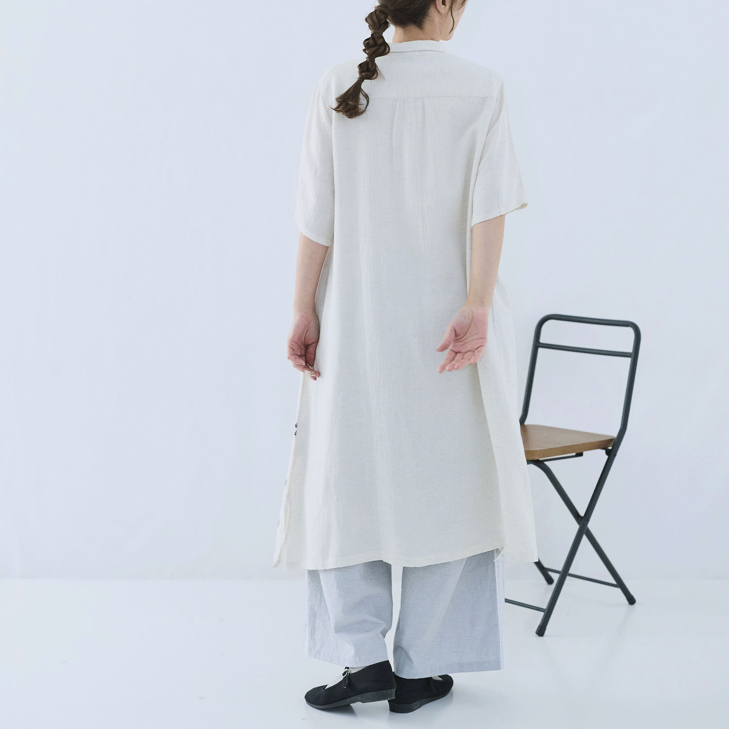 cloudnine ノンノ  花刺繍入りジャカードワンピース - 画像10