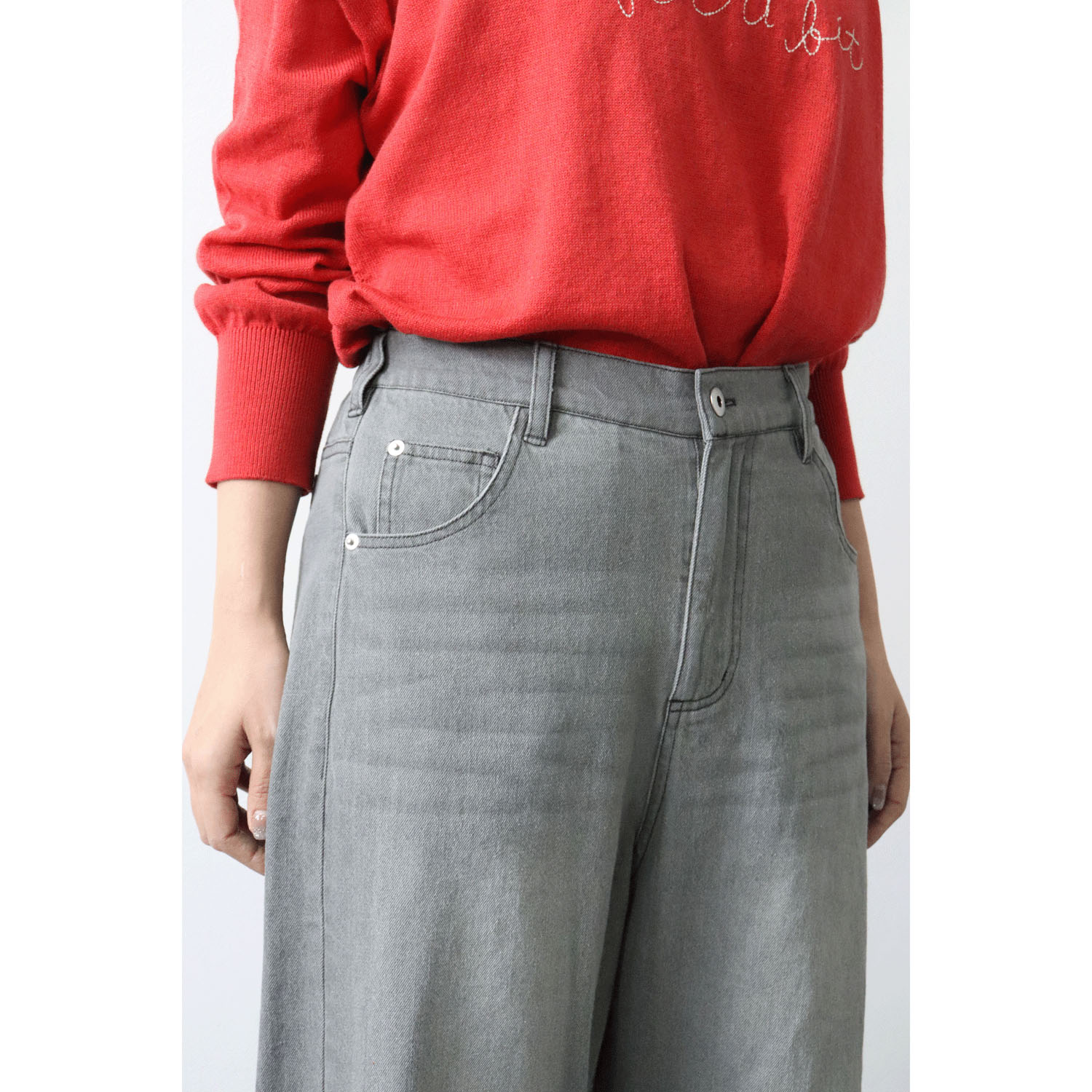 cloudnine ノンノ 10分丈テーパードデニムパンツ - 画像8