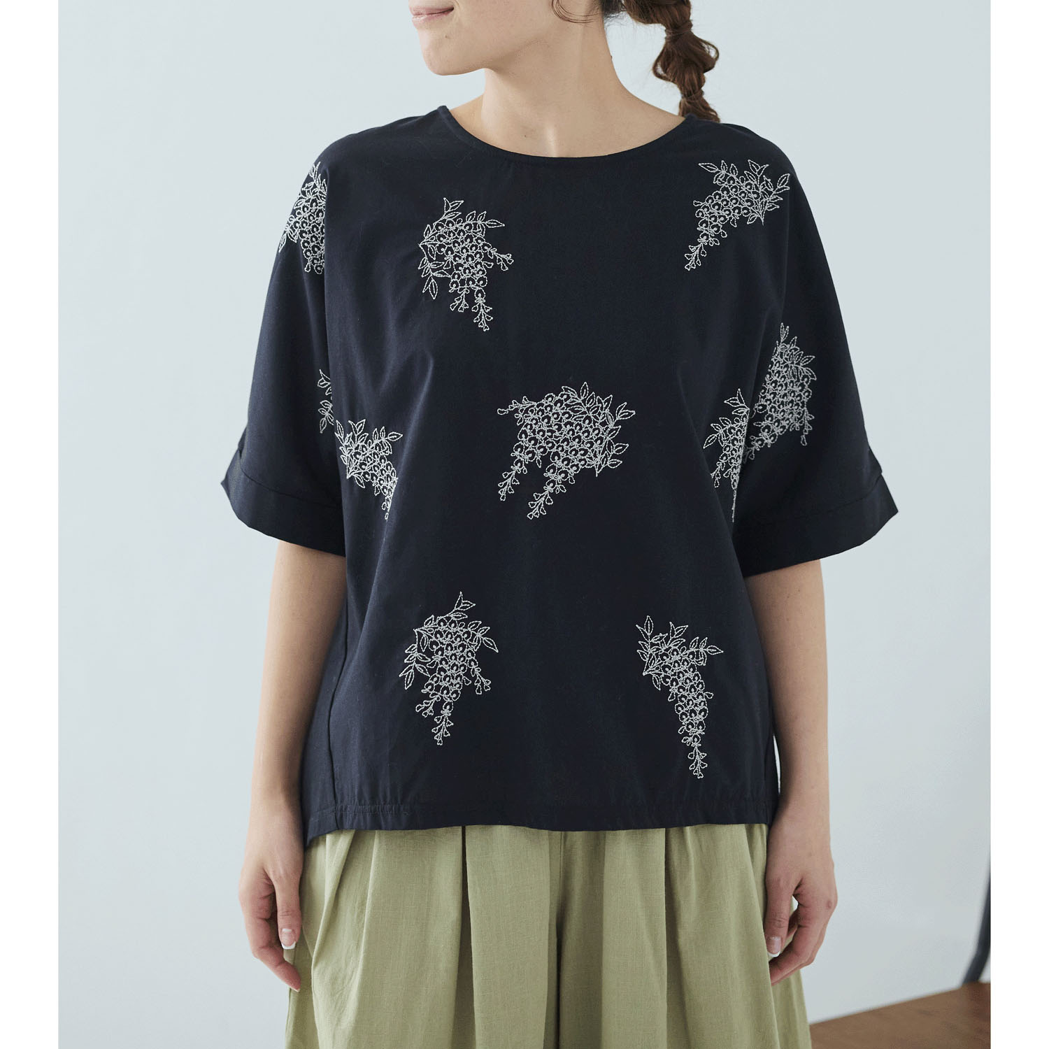 れんげ ノンノ 和花刺繍ドルマンブラウス - 画像2