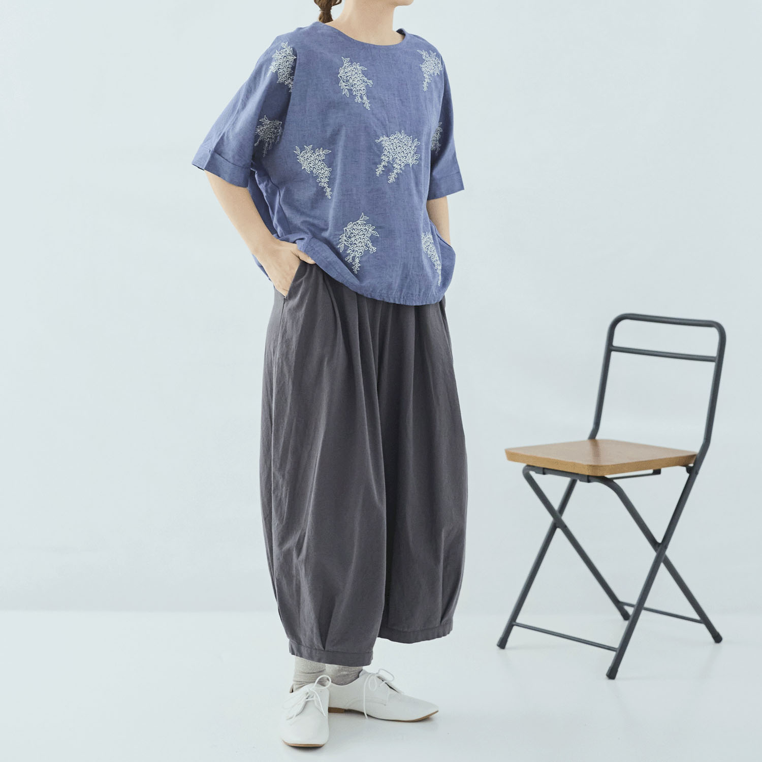 れんげ ノンノ 和花刺繍ドルマンブラウス - 画像12