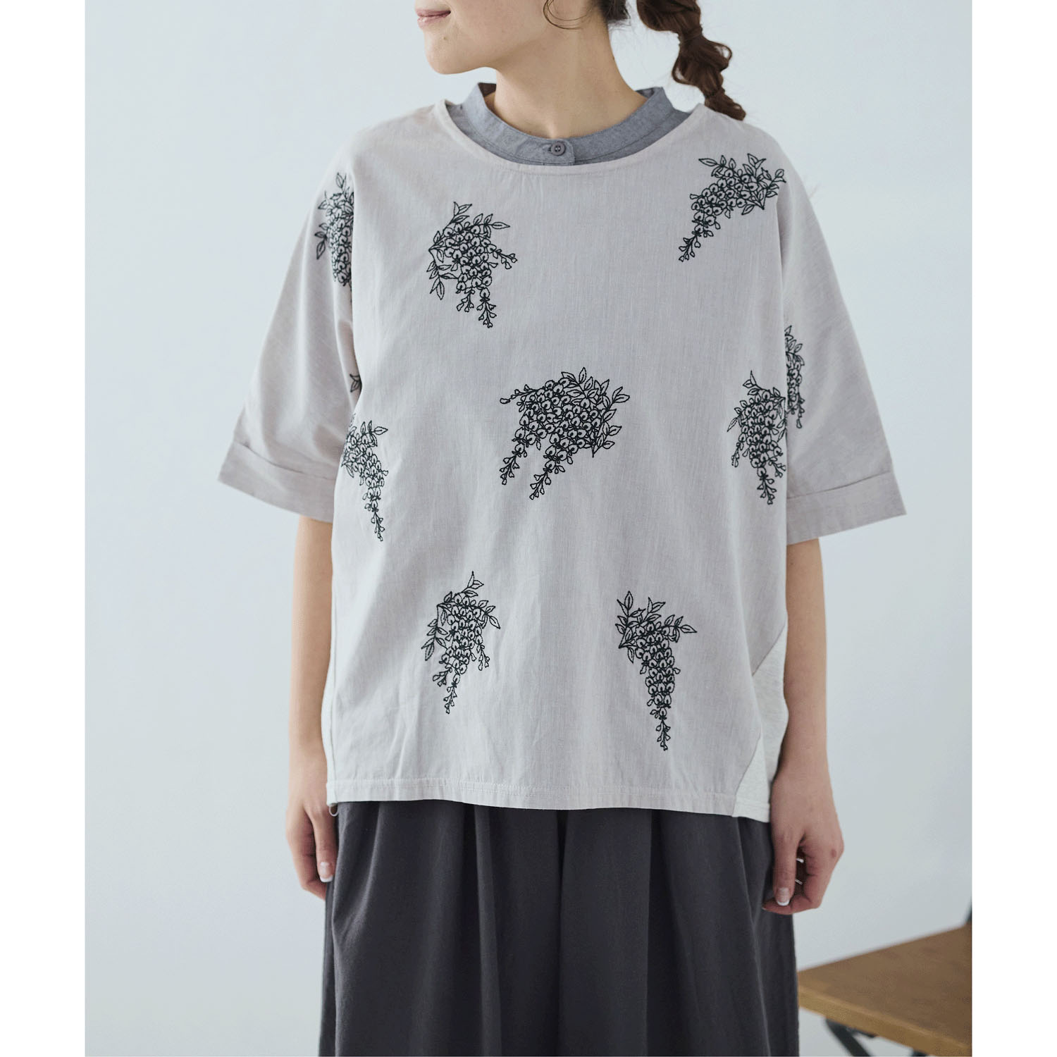 れんげ ノンノ 和花刺繍ドルマンブラウス - 画像5