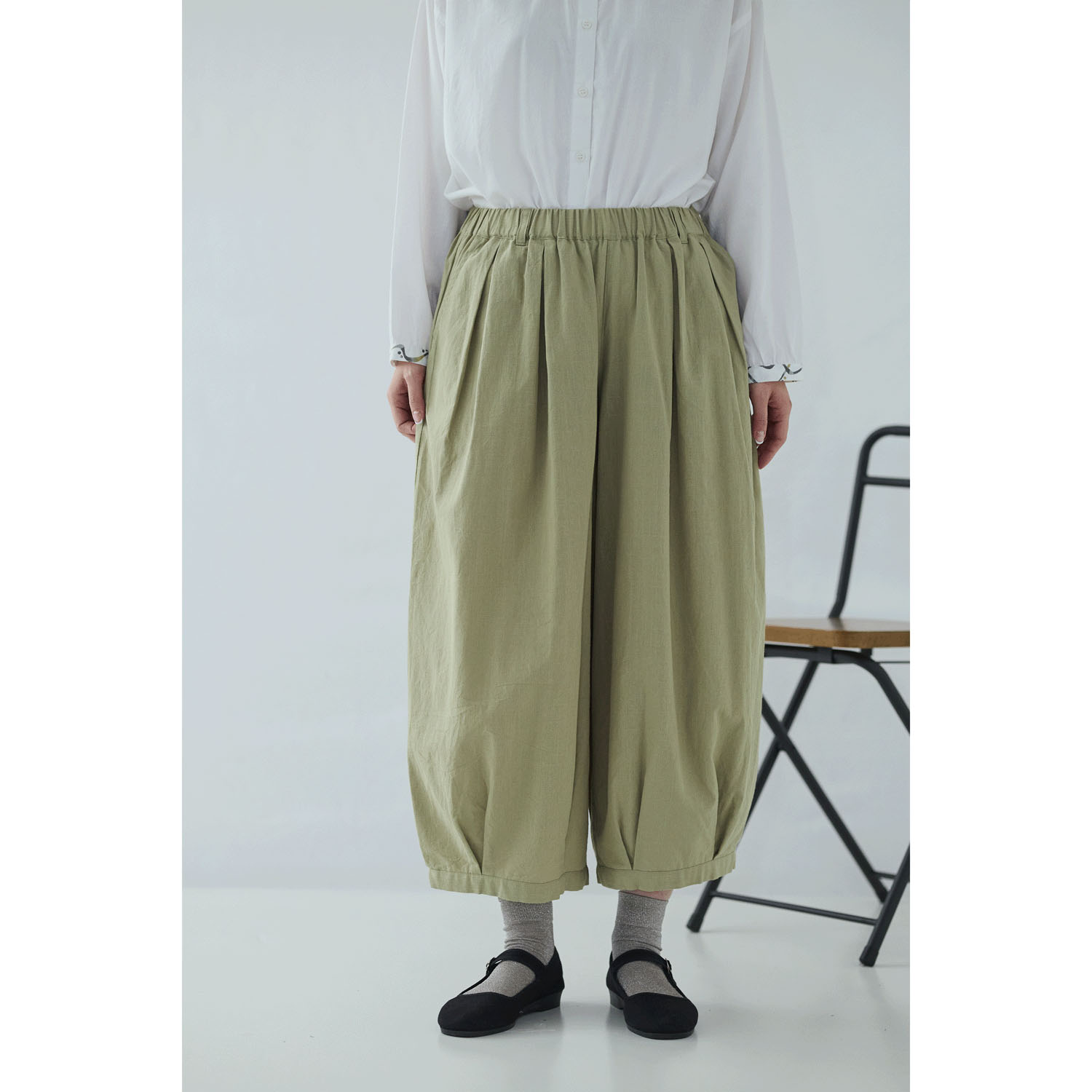 れんげ ノンノ 綿スラブバルーン和モダンパンツ - 画像5