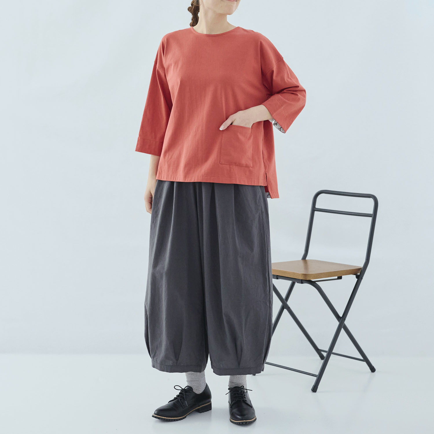 れんげ ノンノ 綿スラブバルーン和モダンパンツ