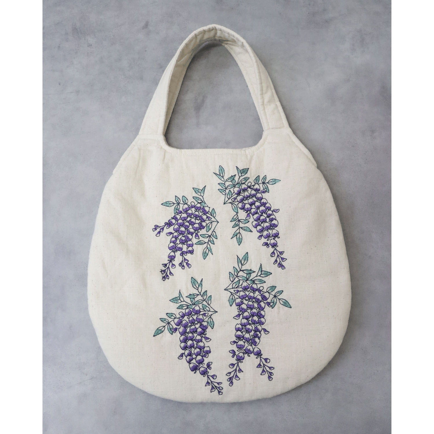 れんげ ノンノ 綿スラブシャンブレー花柄刺繍バッグ - 画像10