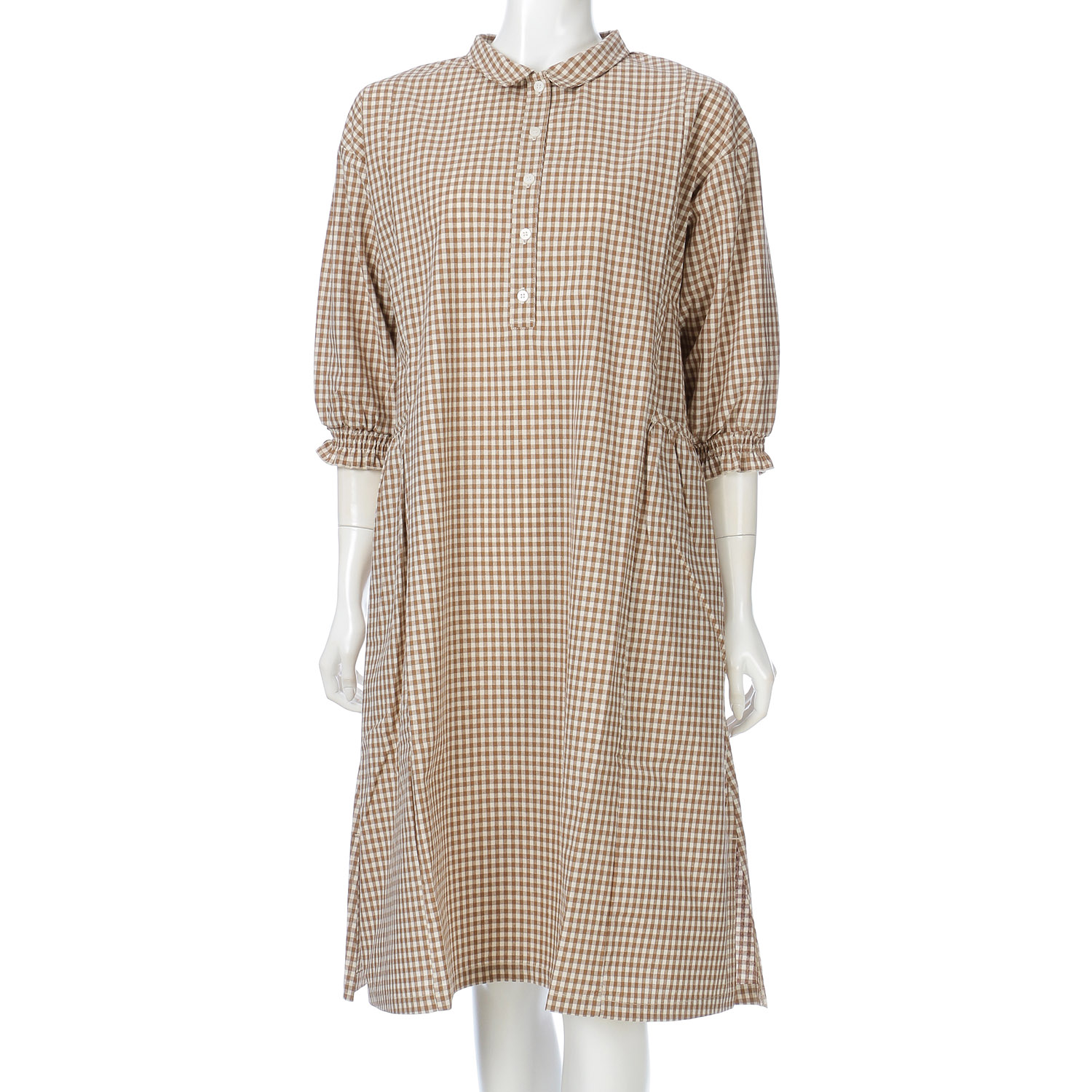 cloudnine 5．2oz布帛デニムかっぽう着 ワンピース風かっぽう着 - 画像2