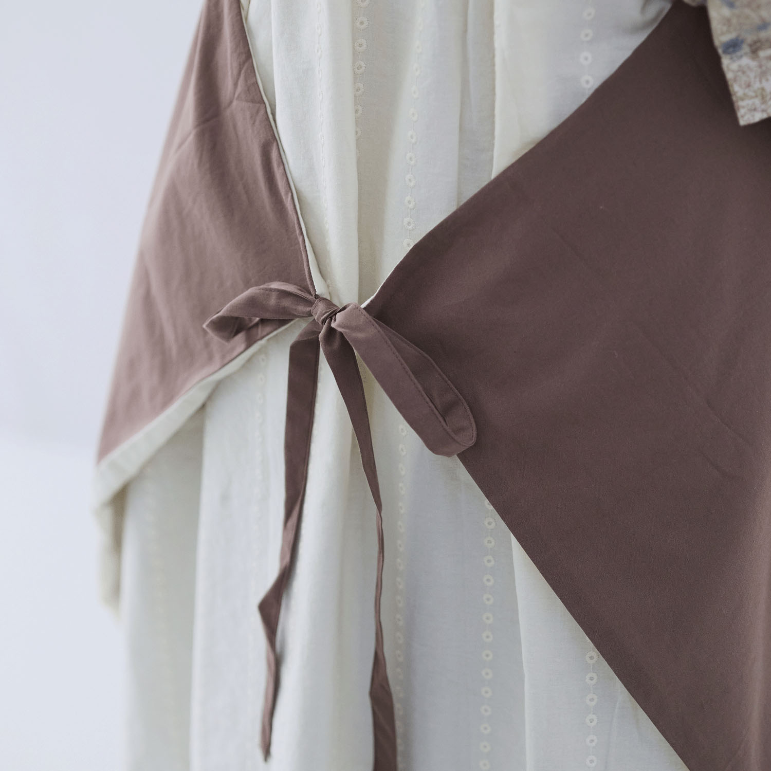 cloudnine コットンブロード柄アソート×綿布帛レース4WAYタブリエエプロン - 画像10