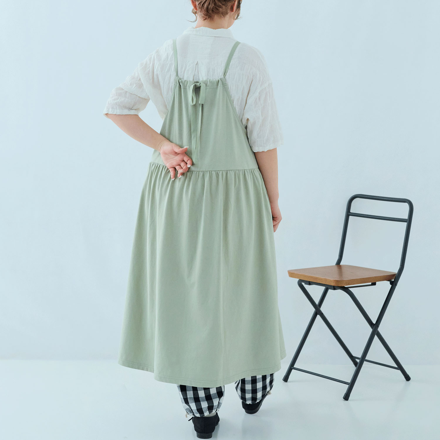 cloudnine 綿天竺 果物刺繍入りワンピースエプロン - 画像14