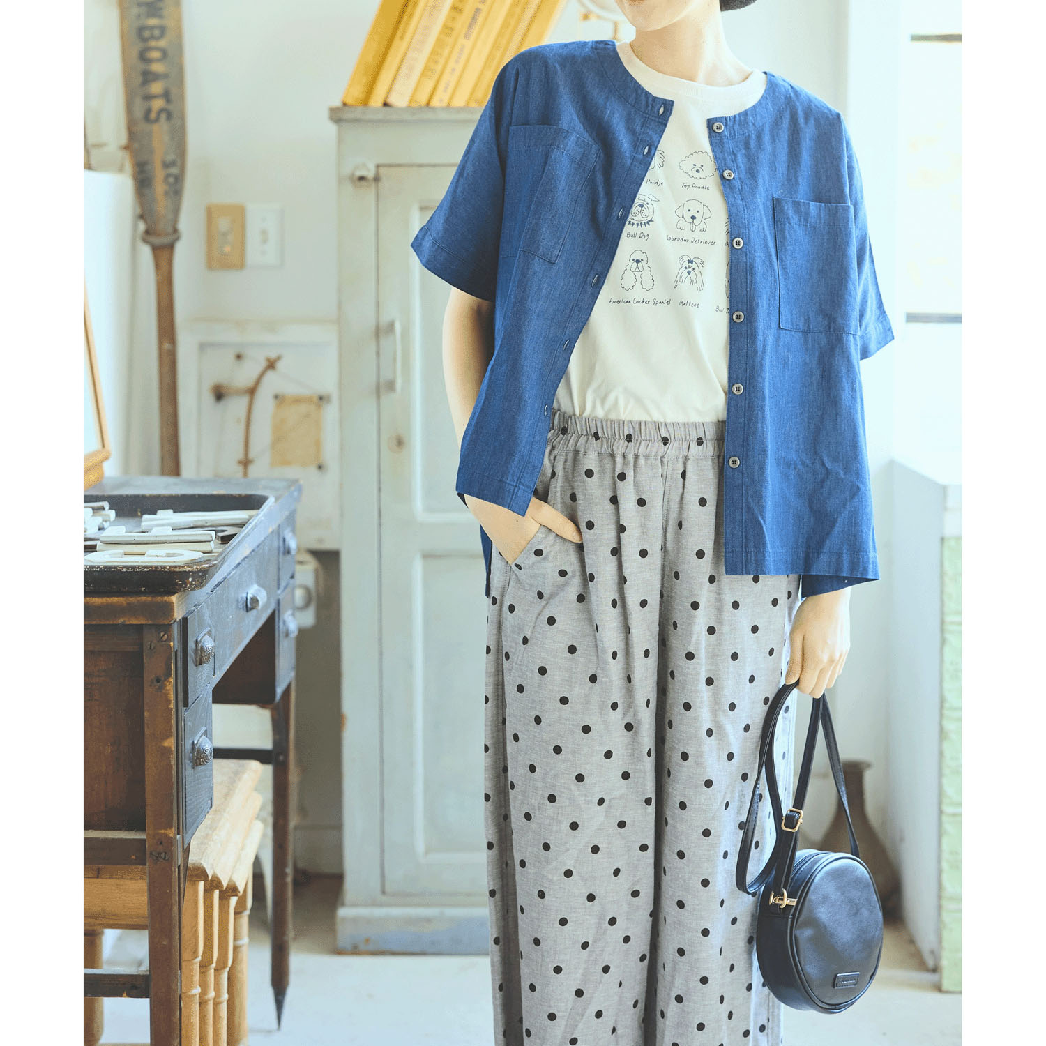 cloudnine UVカット犬刺繍入りTシャツ - 画像7