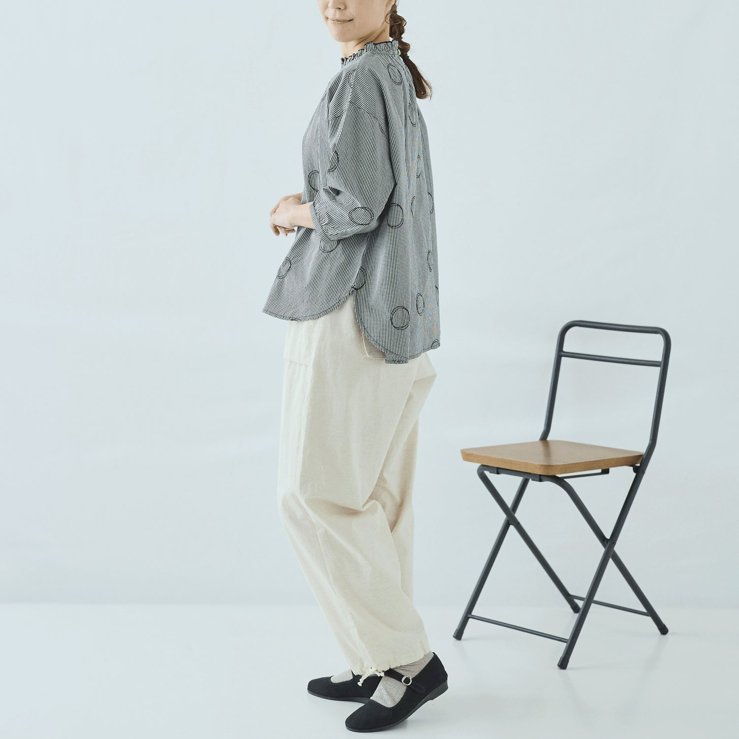 cloudnine サークル刺繍が映える コットンブラウス - 画像17