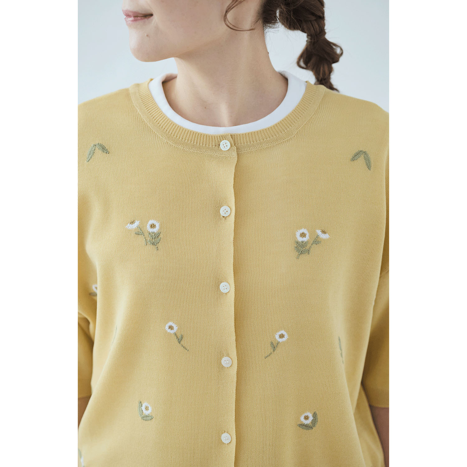 cloudnine  花刺繍入りニットカーディガン - 画像12