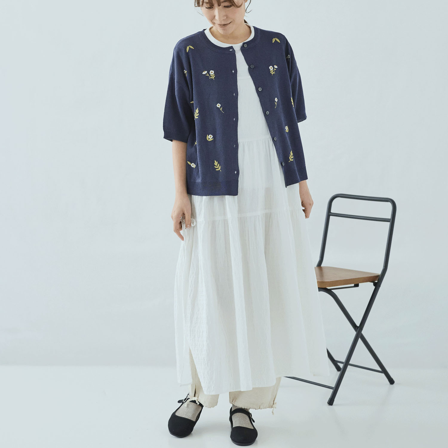 cloudnine  花刺繍入りニットカーディガン - 画像16