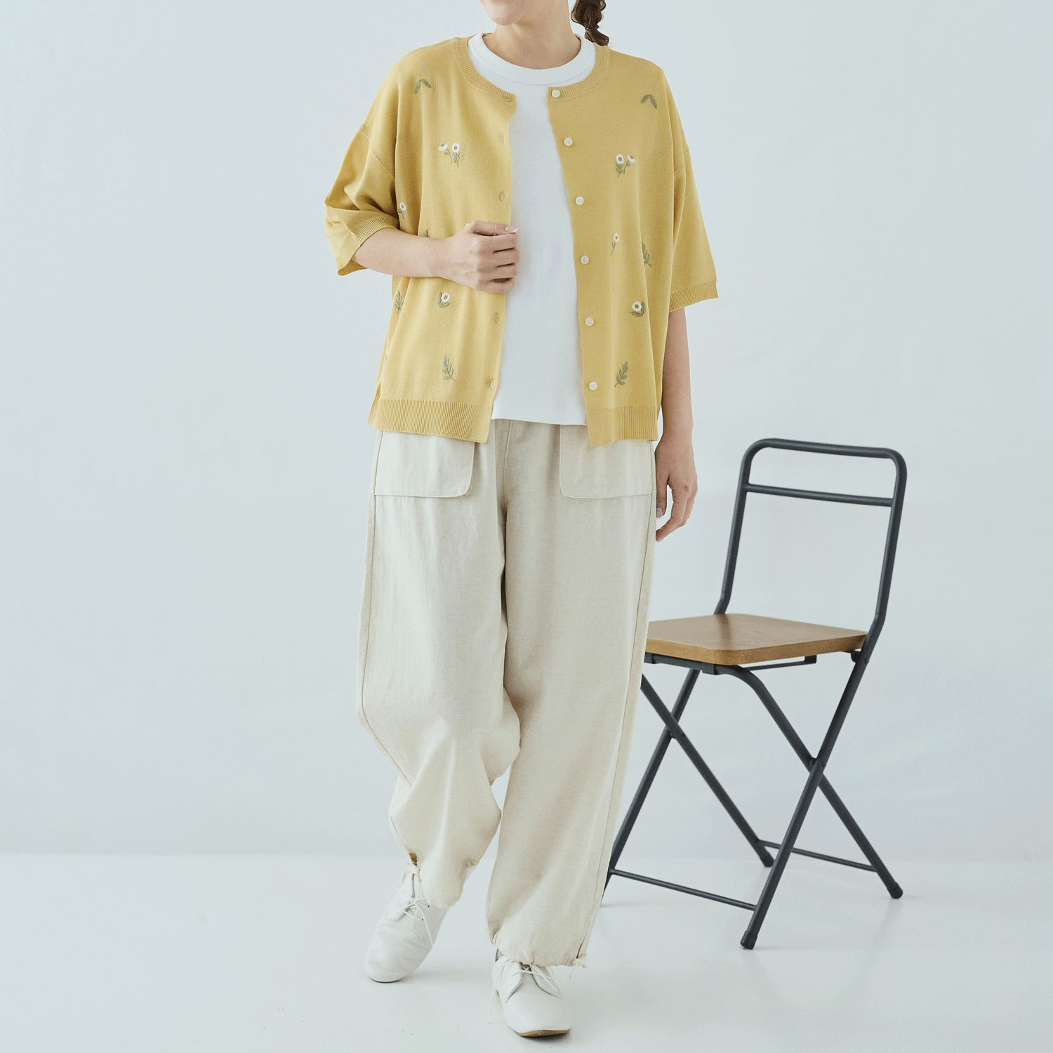 cloudnine  花刺繍入りニットカーディガン - 画像8