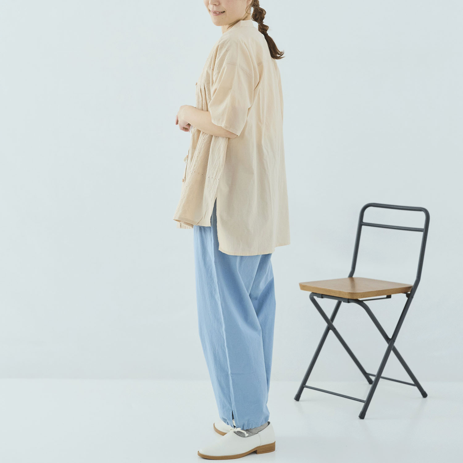 cloudnine 60キャンブリックシフリー刺繍入り前開きチュニック - 画像13