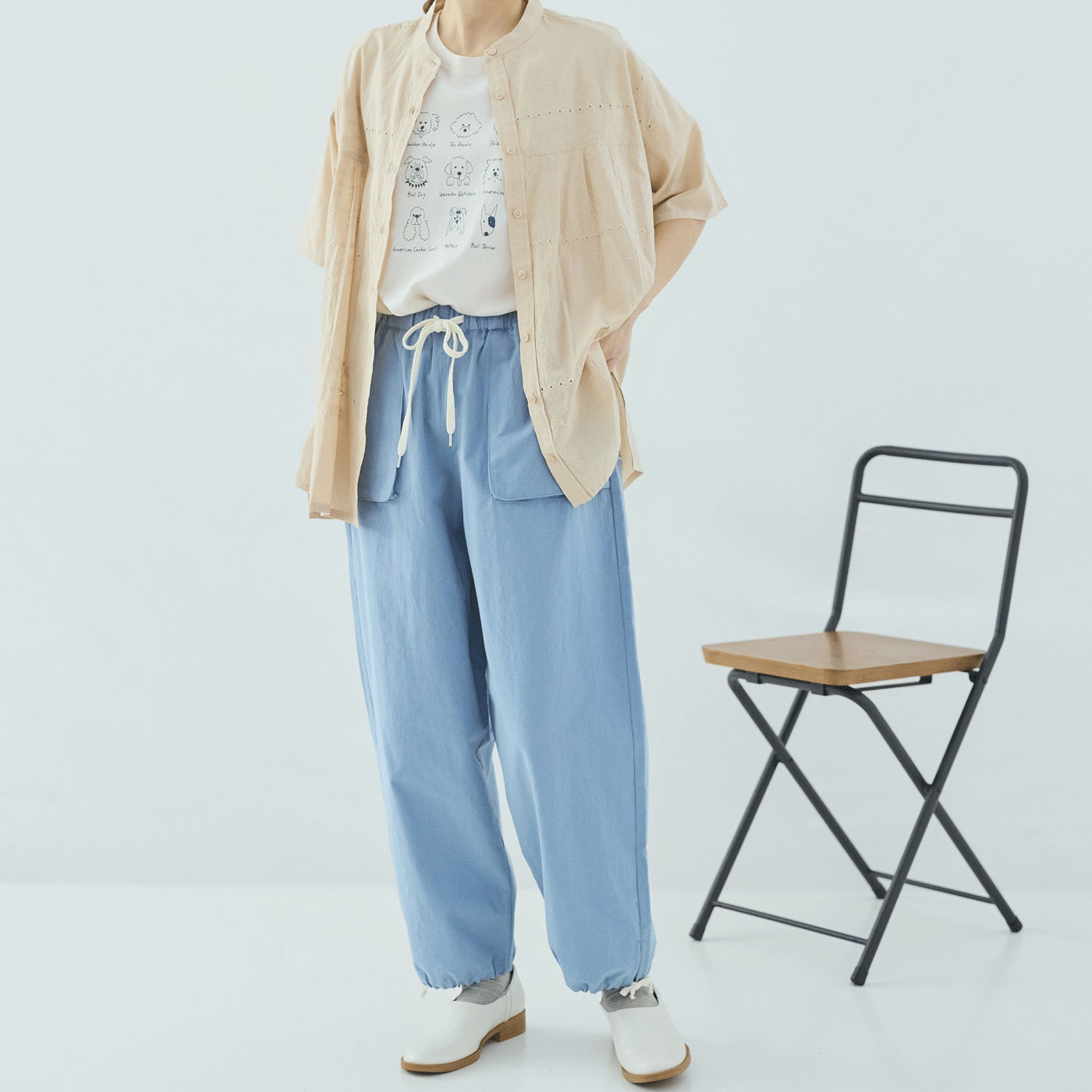 cloudnine 60キャンブリックシフリー刺繍入り前開きチュニック - 画像15