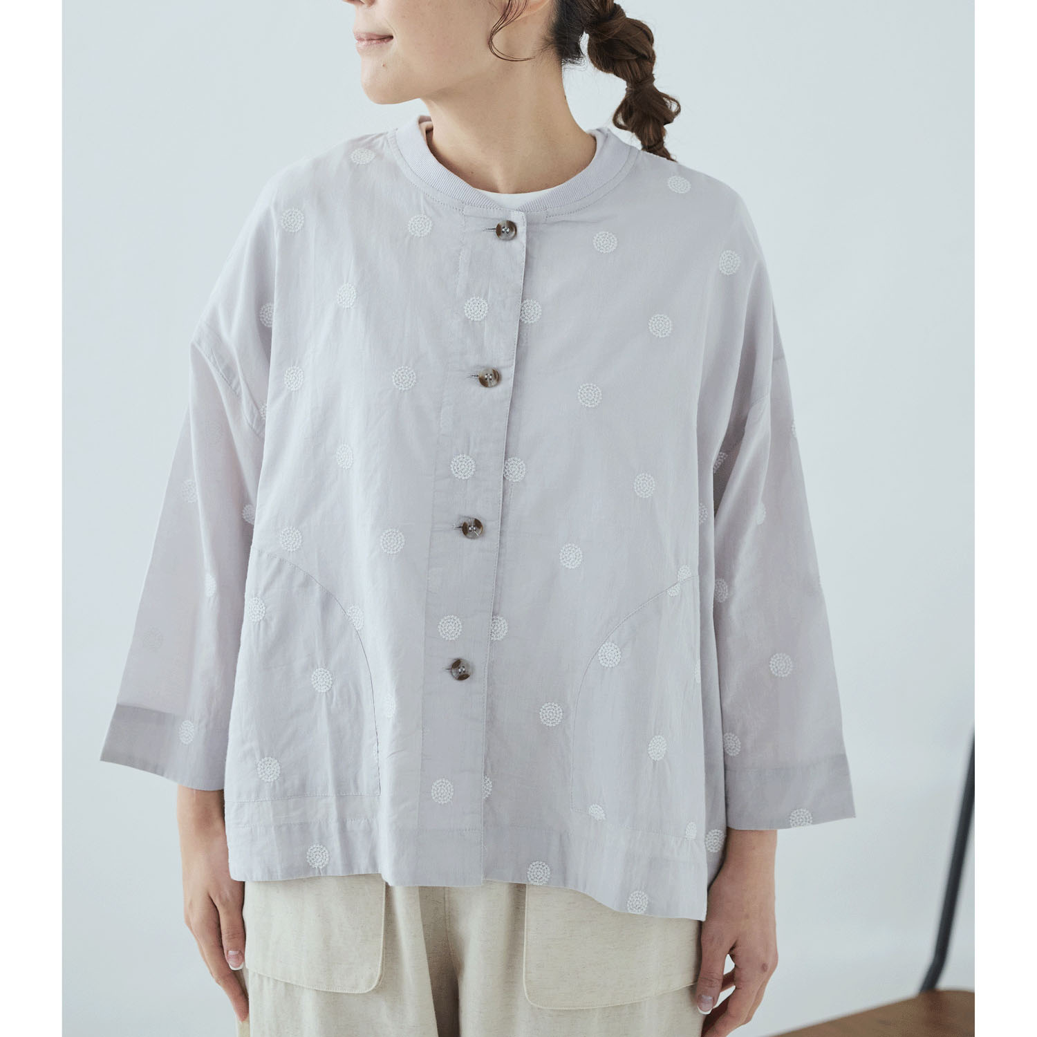 cloudnine 60キャンブリックドット刺繍入りジャケット - 画像12