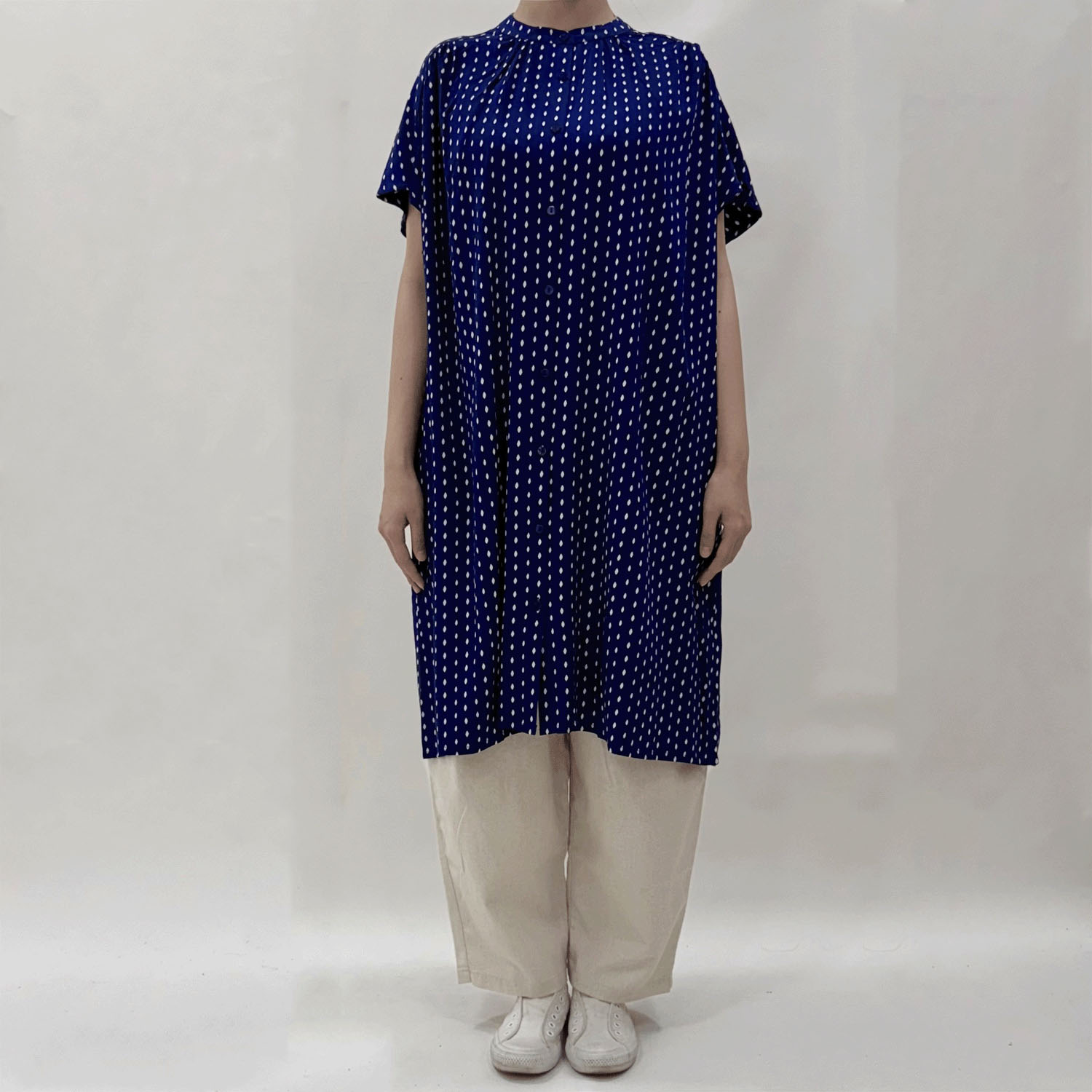 【ETONET限定】bonte レーヨンドットオーバーワンピース - 画像4