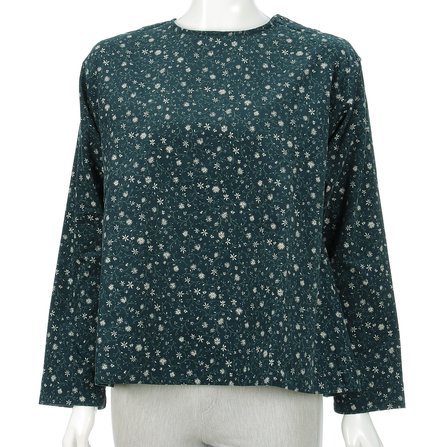 cloudnine ノンノ コーデュロイ小花柄pt後レイヤード風ブラウス - 画像8