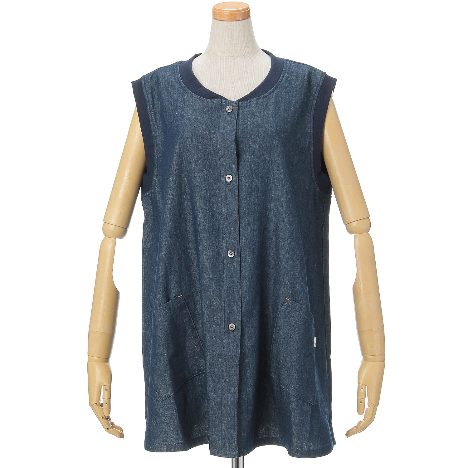 AYA リブ付きヒュッゲロングエプロン - 画像1