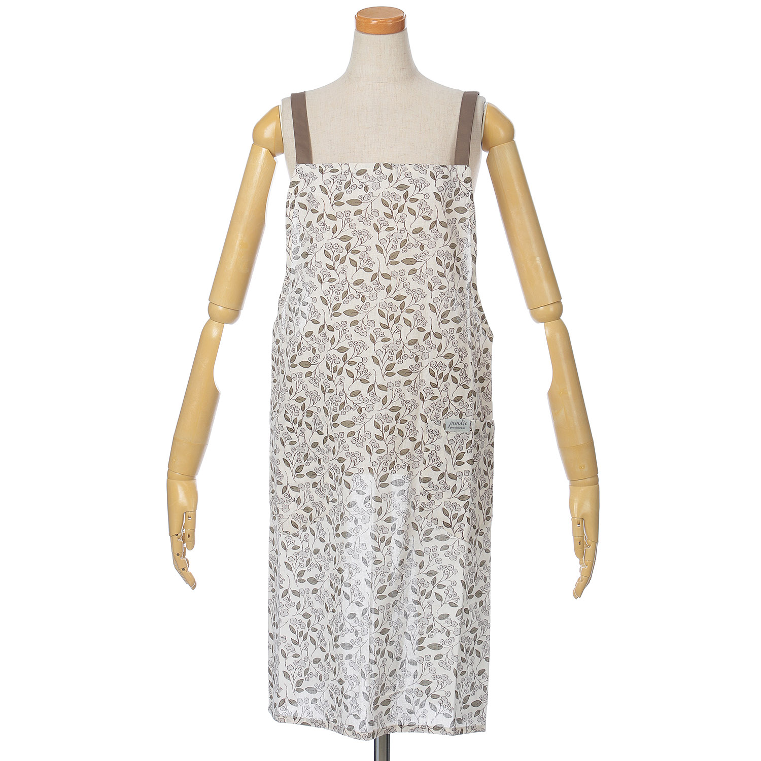 パンドール 花柄ロングエプロン - 画像1
