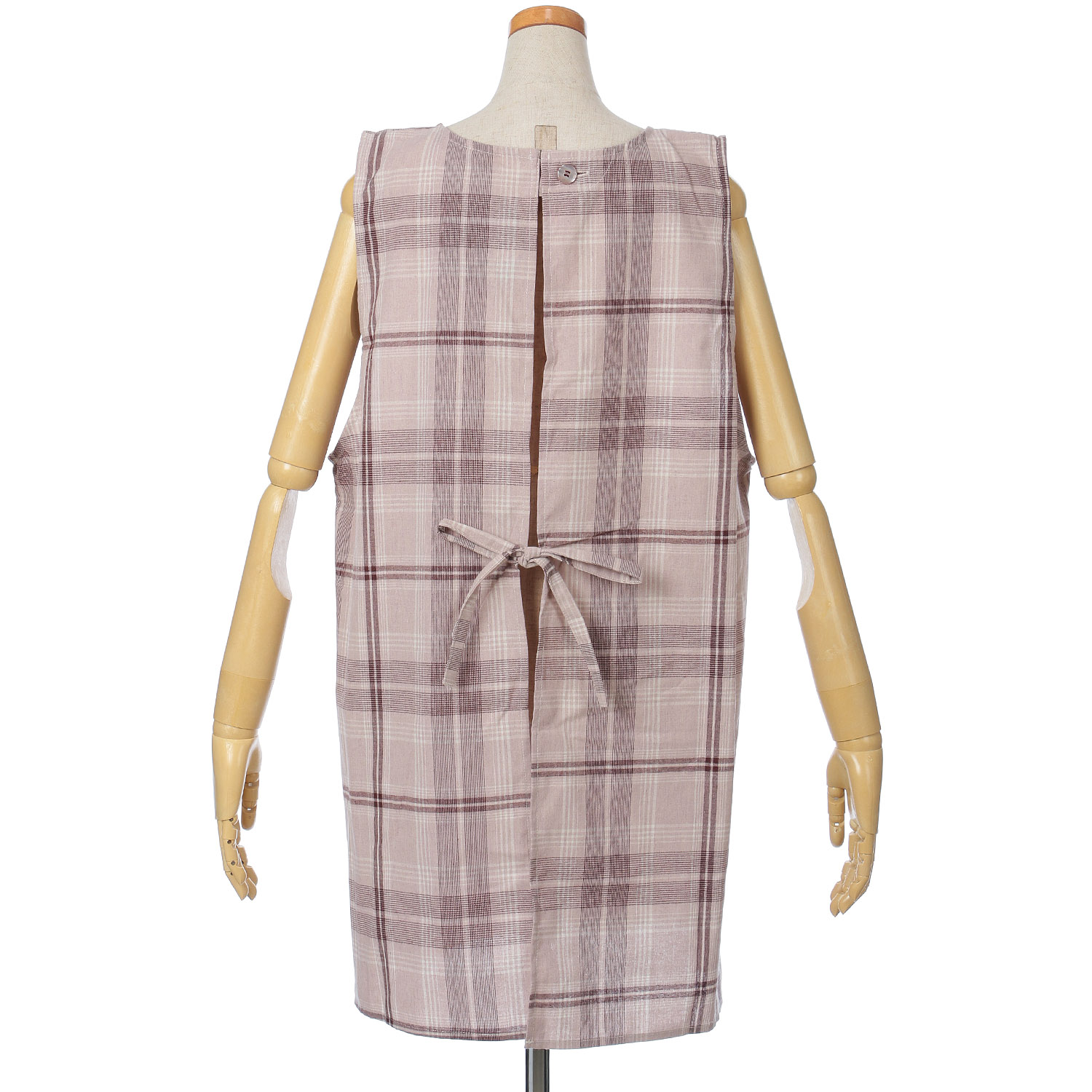 【大きいサイズ】Animal art 刺繍上釦下紐エプロン - 画像4