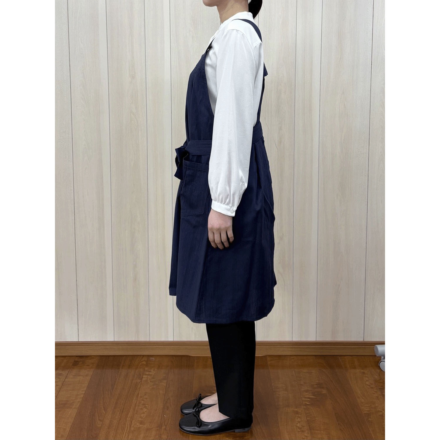 ECRU 前縛りH型エプロン - 画像5